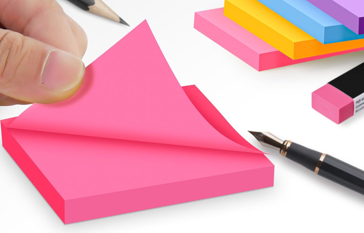 (18 Pads) Pop Up Sticky Notes 3x3 Refills, Strong Adhesive Memo Pad Bulk with 9 Bright Colors, Suitable for Home, Office, School, Clean Removal