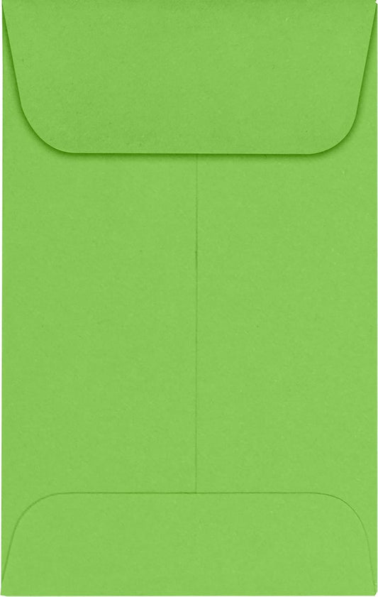 LUXPaper #1 Coin Envelopes | 2 1/4" x 3 1/2" | Limelight Green | 80lb. Text | 1,000 Qty