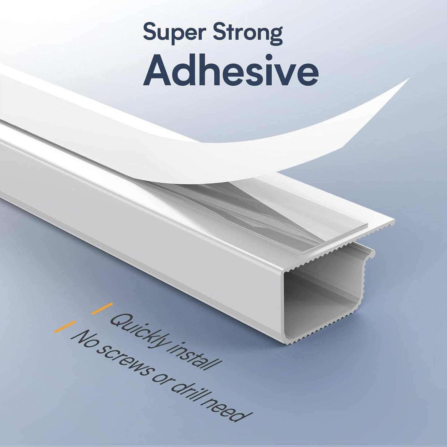 DELAMU 4 Pack Cable Management Under Desk - Office & Home Cable Organizer,J-Channel Cable Management for Clutter-Free Environment,Cable Management Kit,Cord Organizer for Desk,Cord Management,4X15.7in