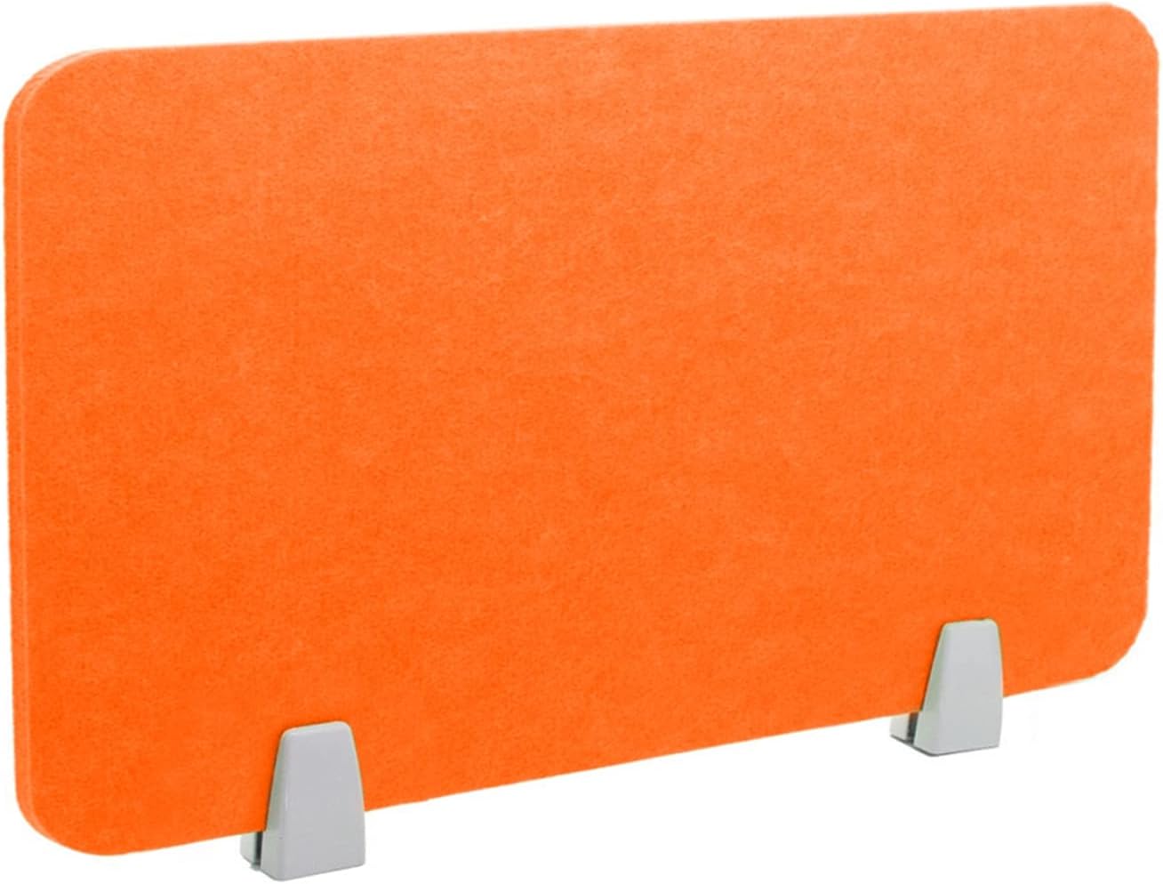Icegrey Acoustic Desk Divider Privacy Panel Removable Sound Absorbing Desk Partition Board with 2 Clips for Student Call Centers Offices Braries Classrooms Library, Orange, 23.4x11.7"