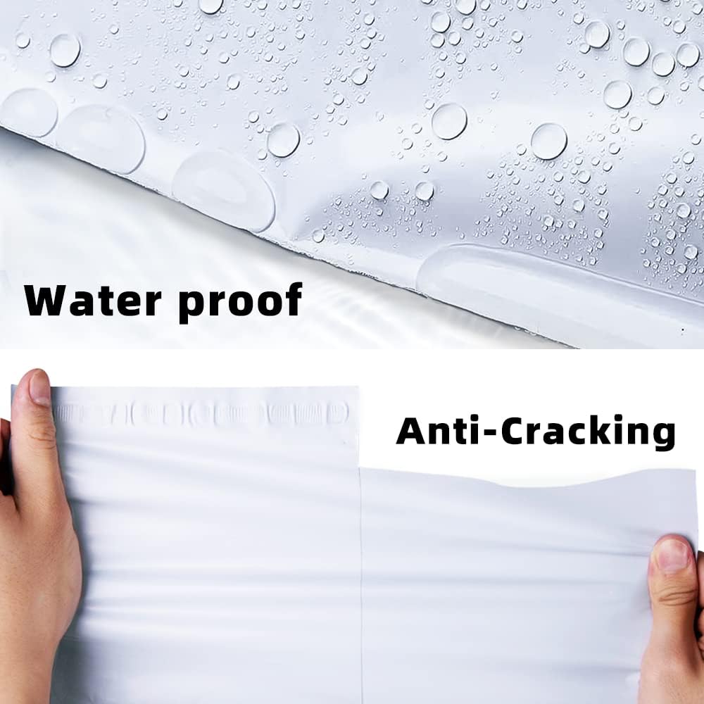 POLYSELLS 100 Pack 19x24 Inch White Poly Mailers Shipping Envelopes, Strong Adhesive Sealing, Waterproof, and Tear-resistant Postal Mailing Bags for Clothing, Books, and Accessories