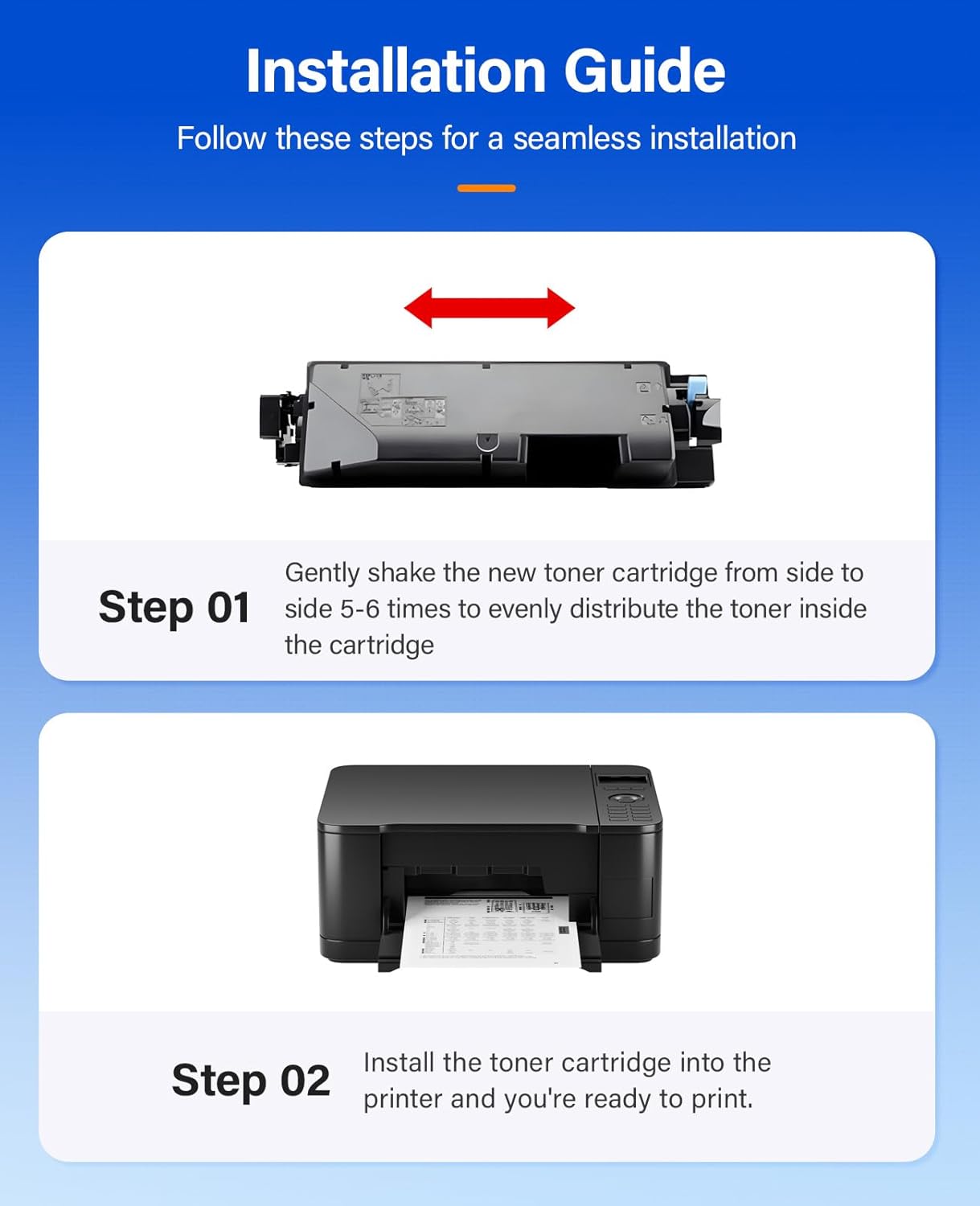 TK-582 TK582 Toner Cartridge Set 4-Pack High Yield Replacement for Kyocera TK-582K TK-582M TK-582C TK-582Y Ink Compatible with Kyocera ECOSYS P6021cdn PRINTER FS-C5150DN Printer Copy Black Color Cyan