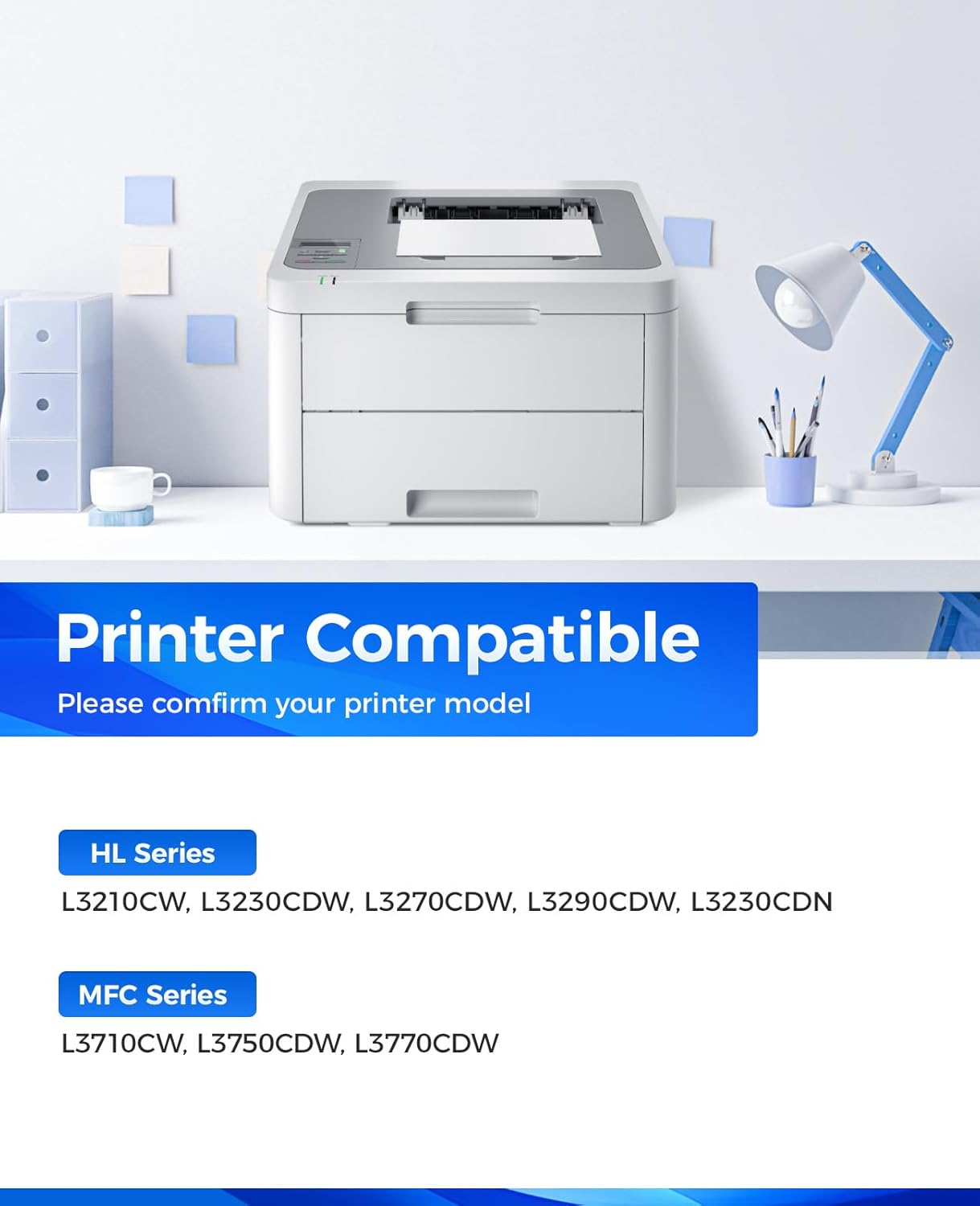 TN223 Toner Cartridge Set 4-Pack Replacement for Brother TN-223 TN227 Compatible with HL-L3270CDW HL-L3210CW MFC-L3770CDW HL-L3290CDW MFC-L3750CDW L3710CW HL-L3230CDW L3230CDN Printer Ink Color Black