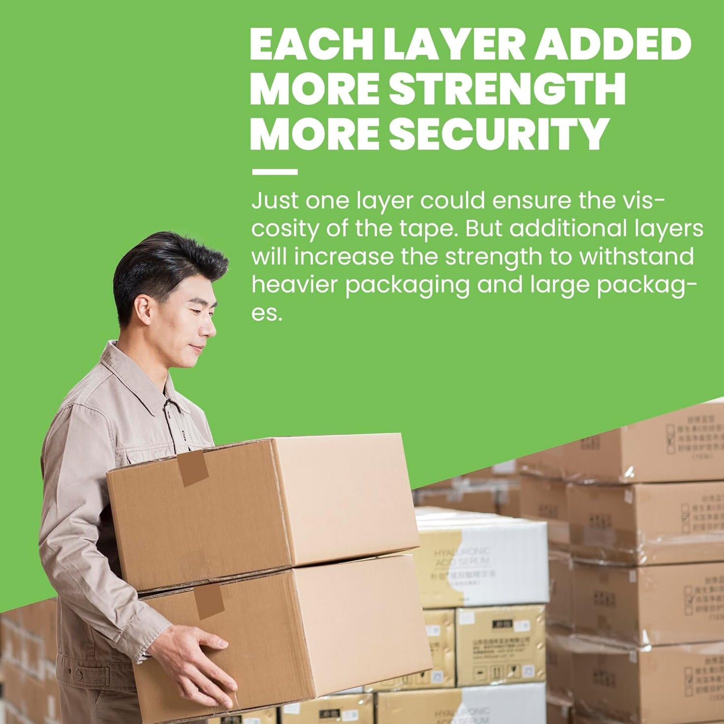 Eco-Friendly Kraft Paper Tape, Biodegradable Heavy Duty Packing Tape 2Inch x 55Yard, Recyclable Packaging Tape Self Adhesive Box Tape for Shipping, Sealing, Moving & Masking, 48Rolls