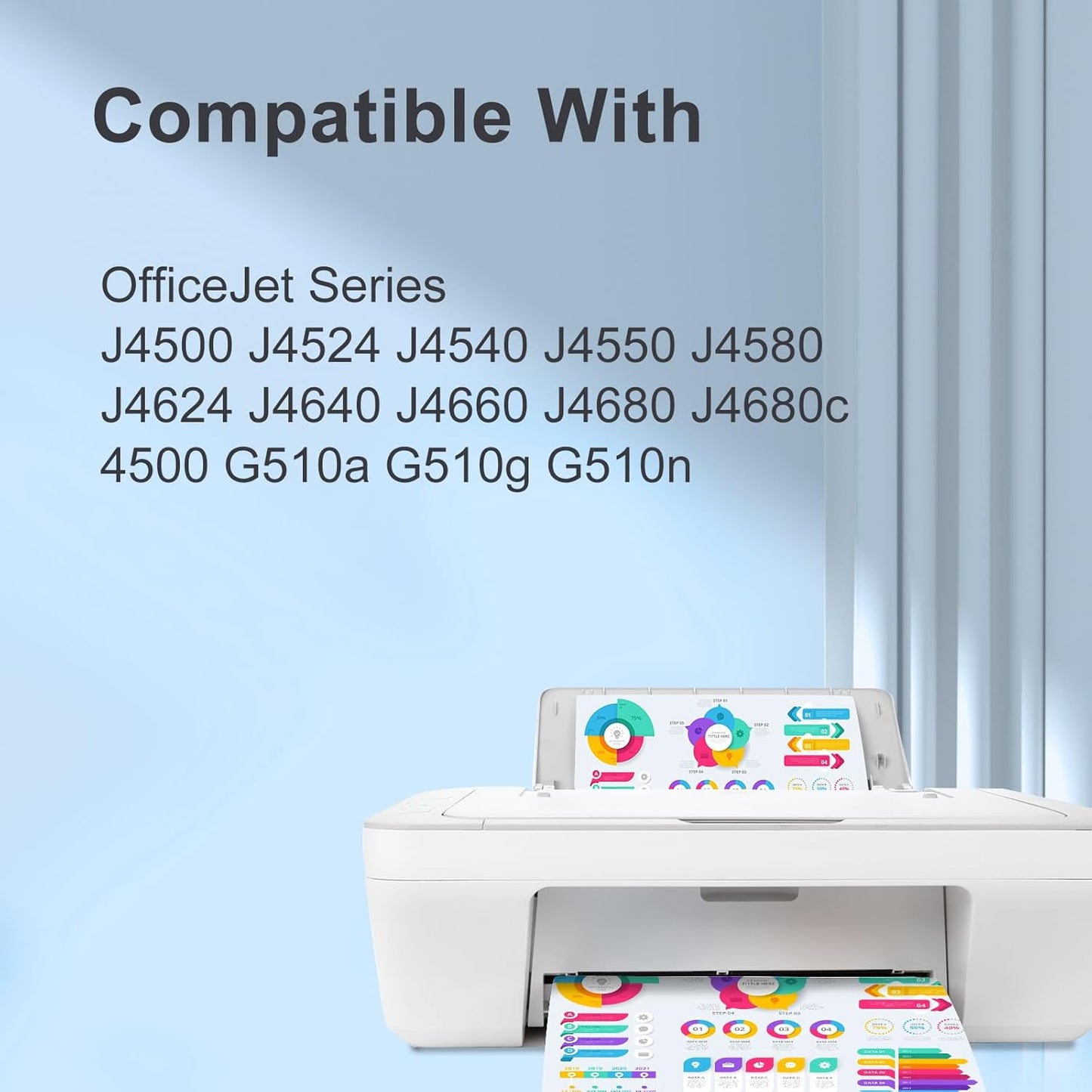 TEINO 901 Ink Cartridges Remanufactured Ink Cartridge Replacement for HP 901 901XL 901 XL use with HP OfficeJet J4680 J4580 4500 J4500 Series J4680c J4624 J4640 J4524 Printers (Black Tri-Color) 901XL