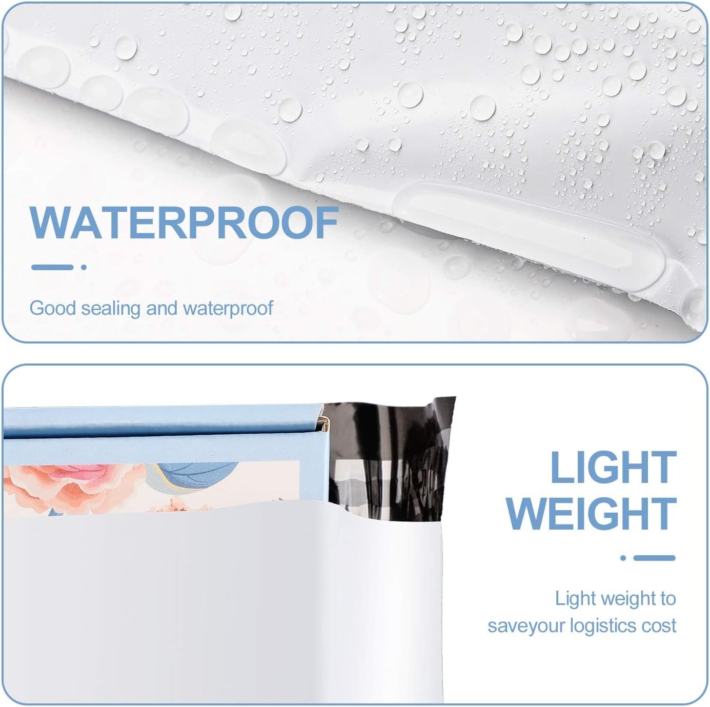 Metronic 1000 Pack 6x9 inch White Poly Mailer Envelopes Shipping Bags with Self Adhesive, Waterproof and Tear-Proof Postal Bags