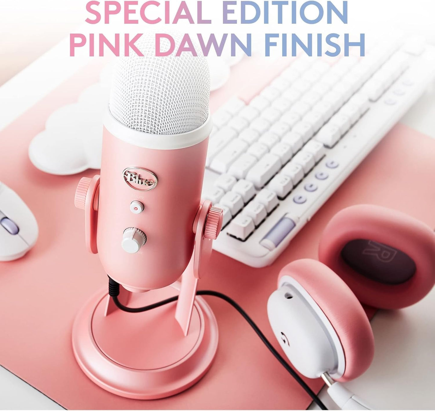 Logitech for Creators Blue Microphones Yeti USB Microphone (Pink Dawn) Aurora Collection