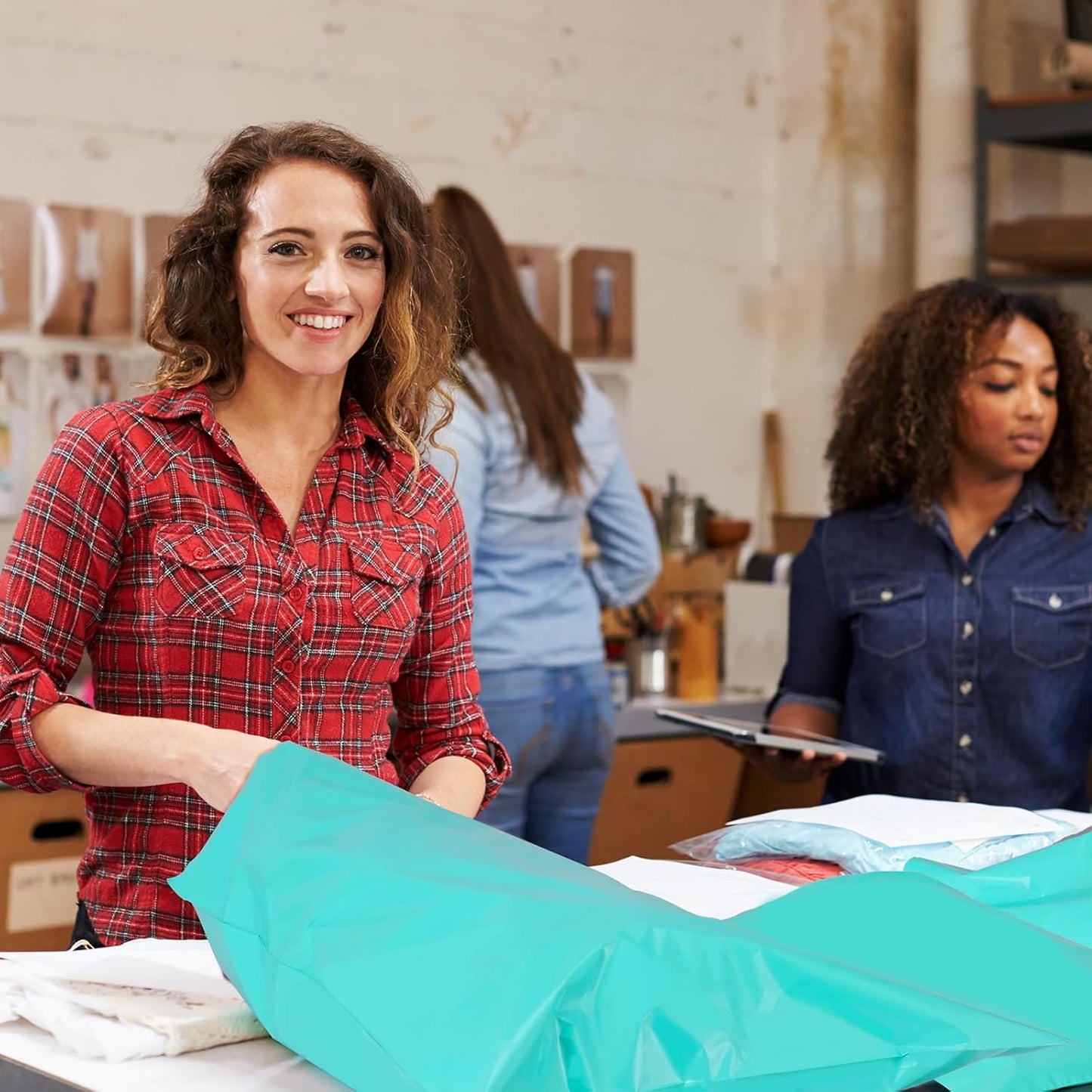 Fuxury 500 Pcs Large Poly Mailers 19x24 Inch, Bulk Shipping Bags for Clothing, Strong Adhesive Shipping Envelopes for Small Business Suppliers,Waterproof Mailers Poly Bags Mailing Envelopes Teal