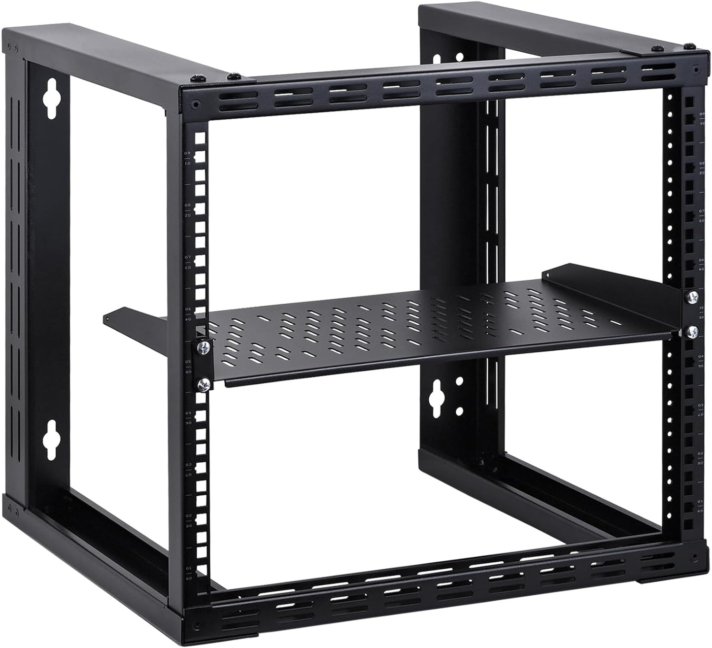 RackPath 1U Cantilever Universal Rack Shelf - 10in Deep – Rackmount Shelf for 19’’ AV/Network Equipment Racks – 55lbs Capacity - 2Pack