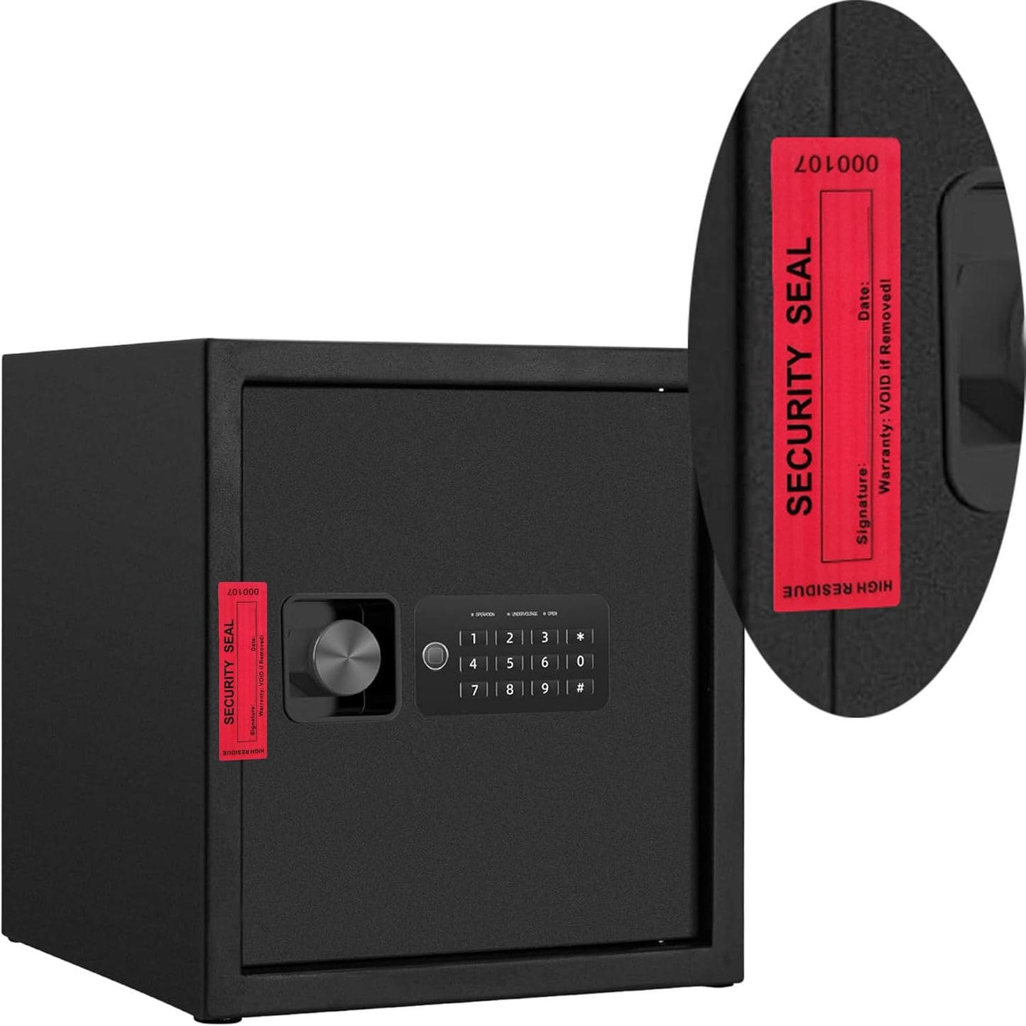 100pcs 25x90mm Total Transfer Tamper Evident Signable Security Tamper Proof Stickers Labels Seals (1x3.54 Inches,Serial Number,Matte Red)