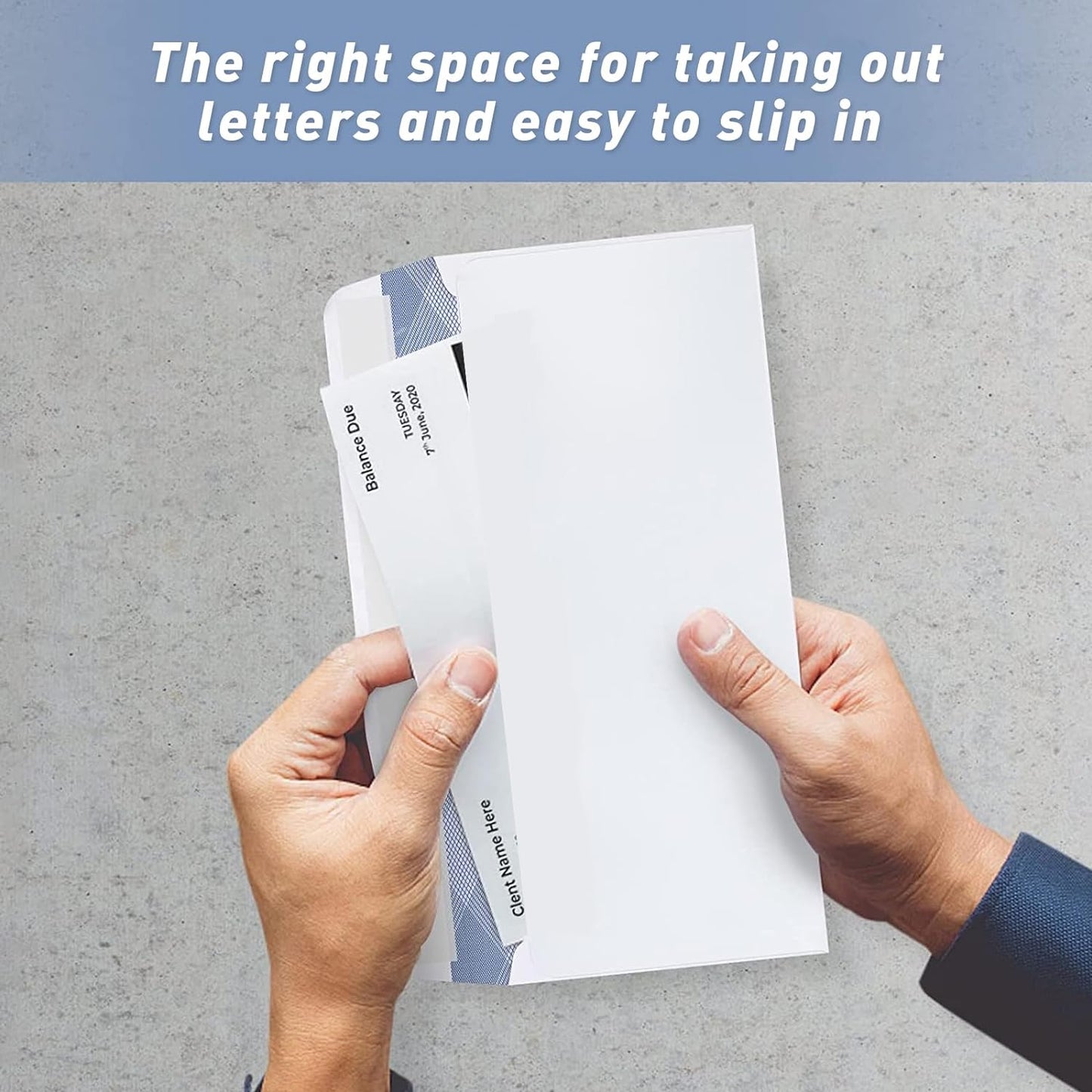 500#8 Self Seal Business Envelopes, PANDRI No.8 Double Window Design for Business and Quickbooks Check(invoice not fit), Documents Secure Mailing - Number 8 Size 3 5/8 X 8 11/16-24LB