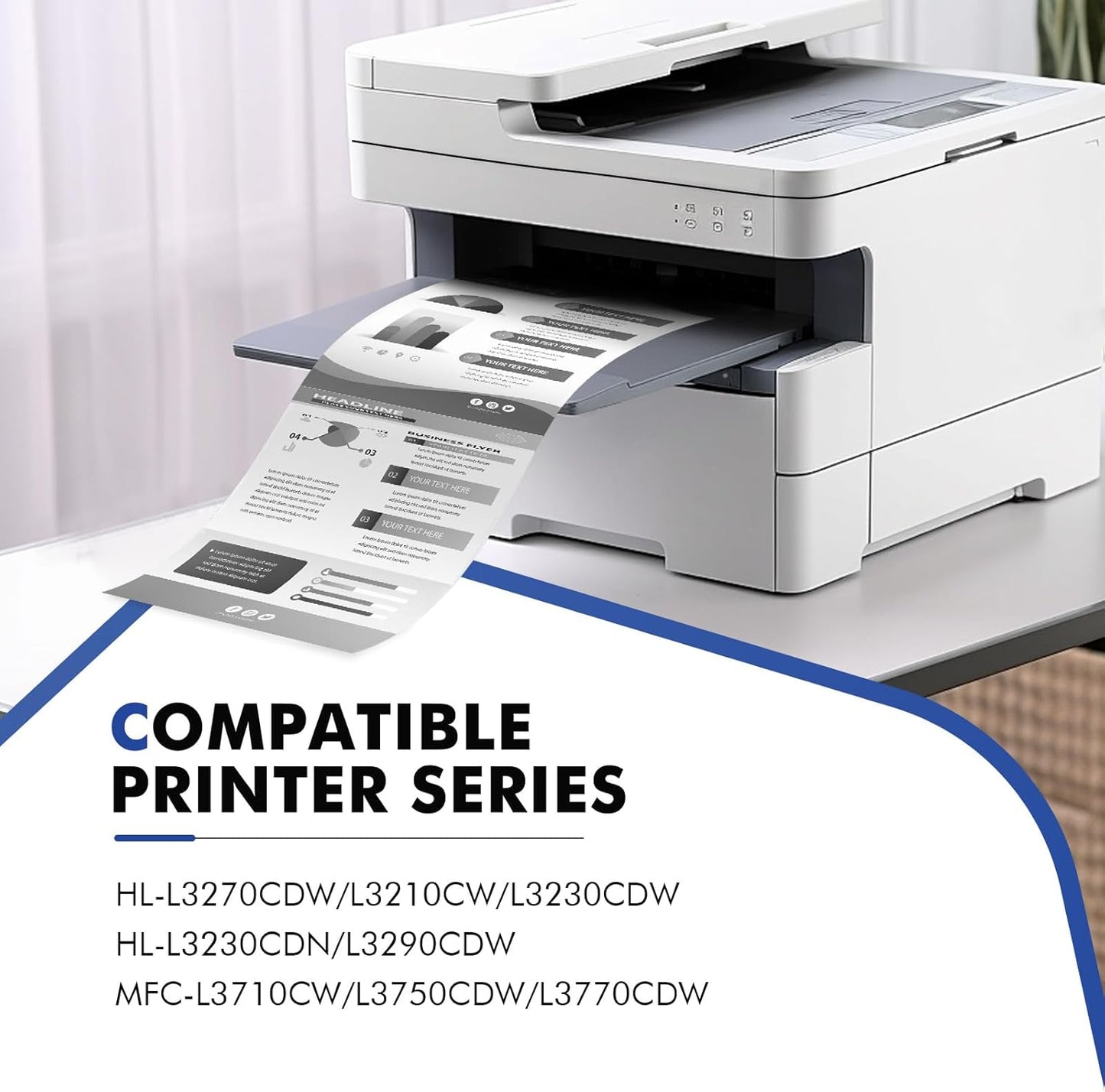 TN227BK TN-227BK TN227 Black MFC-L3770CDW Toner Cartridge Replacement for Brother TN227 TN227BK TN-223BK TN223BK for MFC-L3770CDW HL-L3290CDW HL-L3230CDW MFC-L3750CDW L3710CW L3210CW Printer (2 Pack)