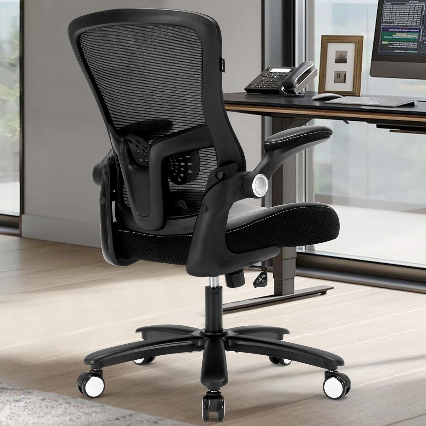 Office Chair, Ergonomic Desk Chair with Adjustable Lumbar Support, High Back Mesh Computer Chair with Heavy Duty Metal Base, Executive Chair for Home Office