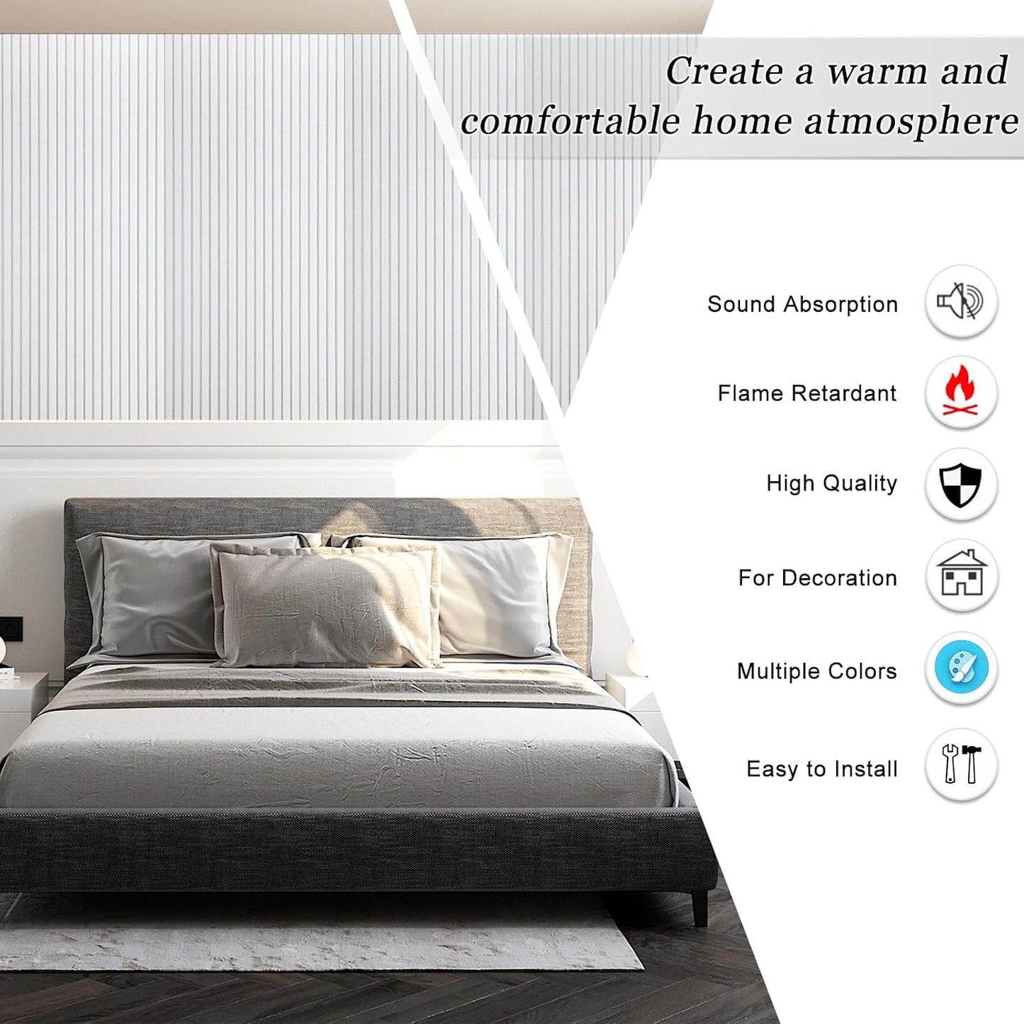 10 Pack Large Acoustic Panels, 48"X24"X0.4" Sound Proof Foam Panels for Walls, Sound Dampening Panels, Sound proof panels for walls, Soundproof Wall Panels for Home Studio&Office Decor.(White)