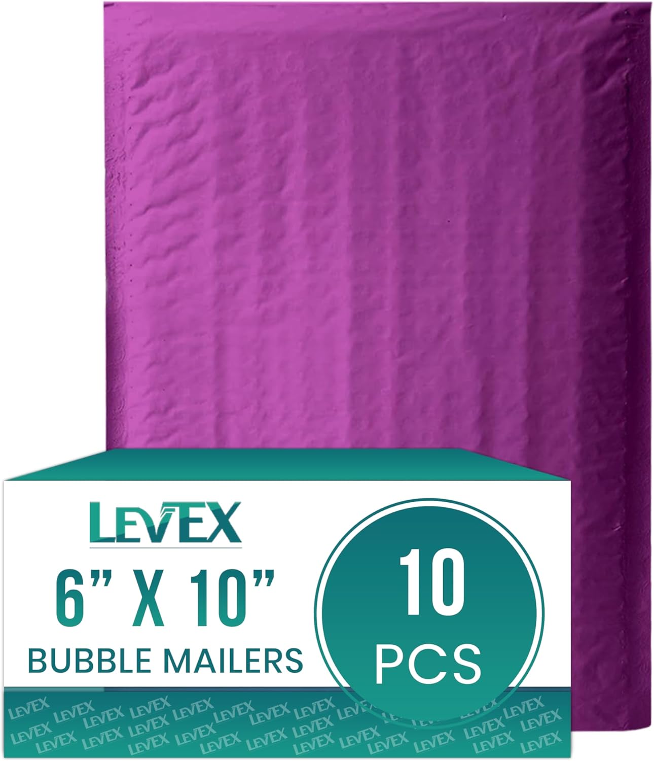 Levex - #0 6" x 10" [10 Pack] Purple Poly Bubble Mailers, Padded Envelope Mailers, Packing Envelope & Mailing Bags for Shipping