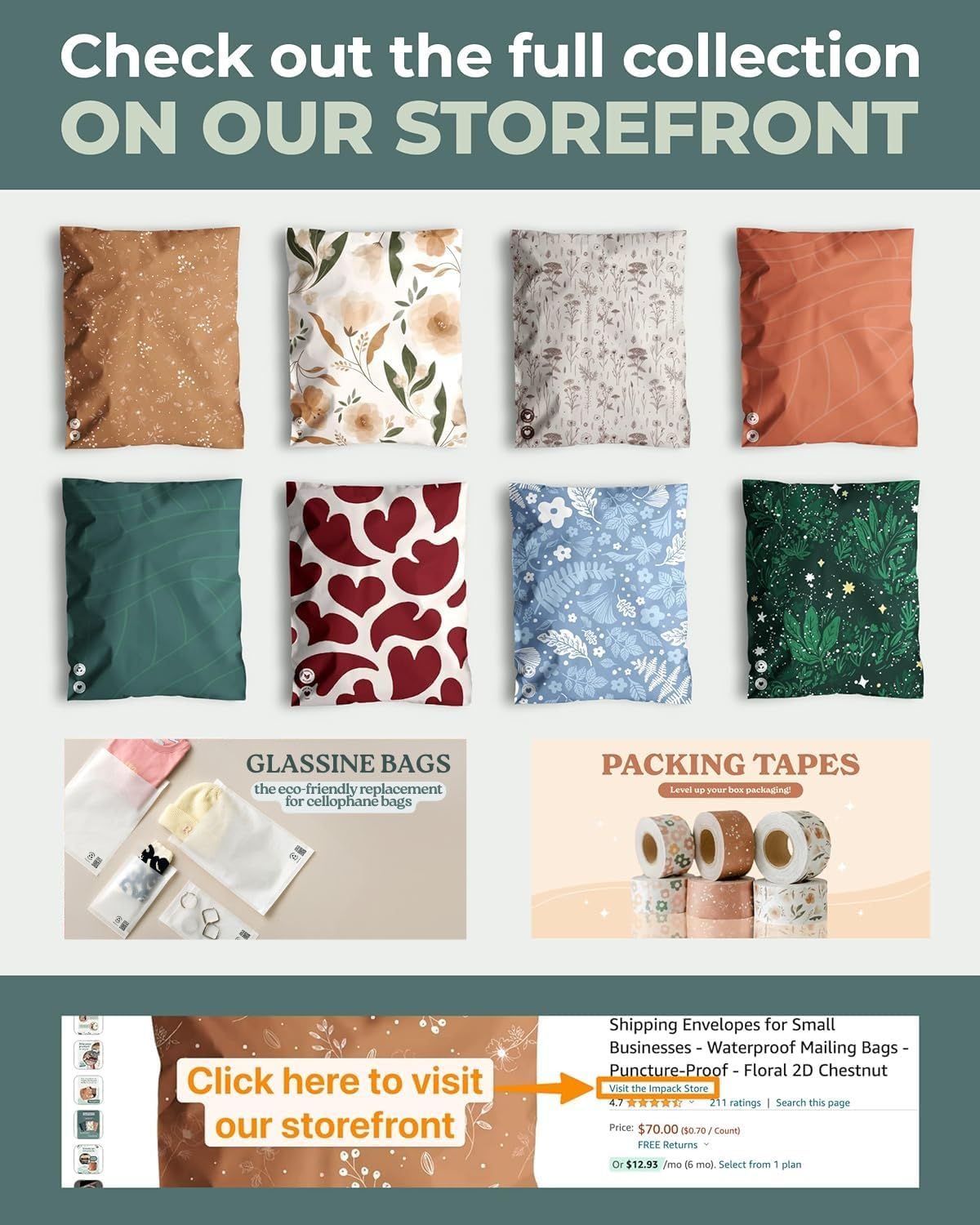 Poly Mailers 6x9-25 Pack Biodegradable Shipping Bags for Stationery and Small Accessories - Impack Self-Seal Waterproof Thick Mailing Envelope for Small Items - Celestial Tan