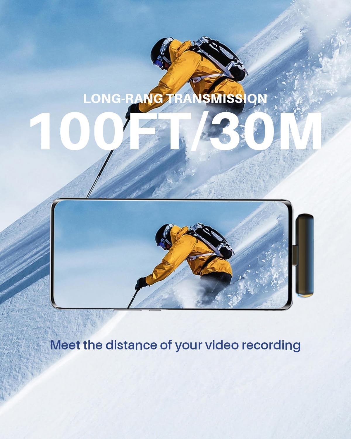 2Pack Wireless Lavalier Microphone for iPhone iPad Android with Charging Case, Mini Clip/Magnetic Microphones for Lightning/USB-C Video Recording, Vlogging, YouTube, Interviews, 100FT