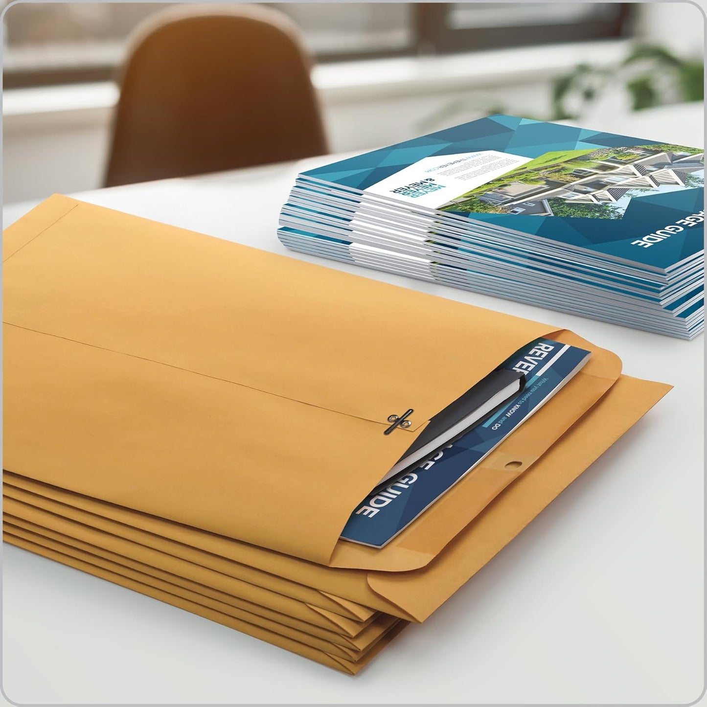 Quality Park 9-1/2" x 12-1/2" Clasp Envelopes, Brown Kraft, Gummed Flap, 100/Box (QUA37793)