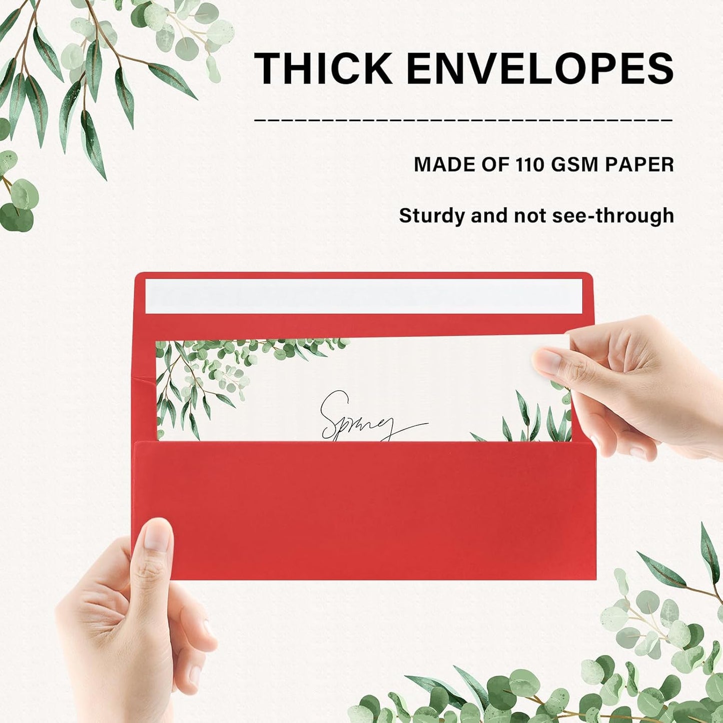 200 Pack #10 Business Envelopes, Self Seal Standard Christmas Red Envelopes for Secure Business & Legal Mailing, Office, Checks, Letter, Invoices, 4 1/8 x 9 1/2 Inches