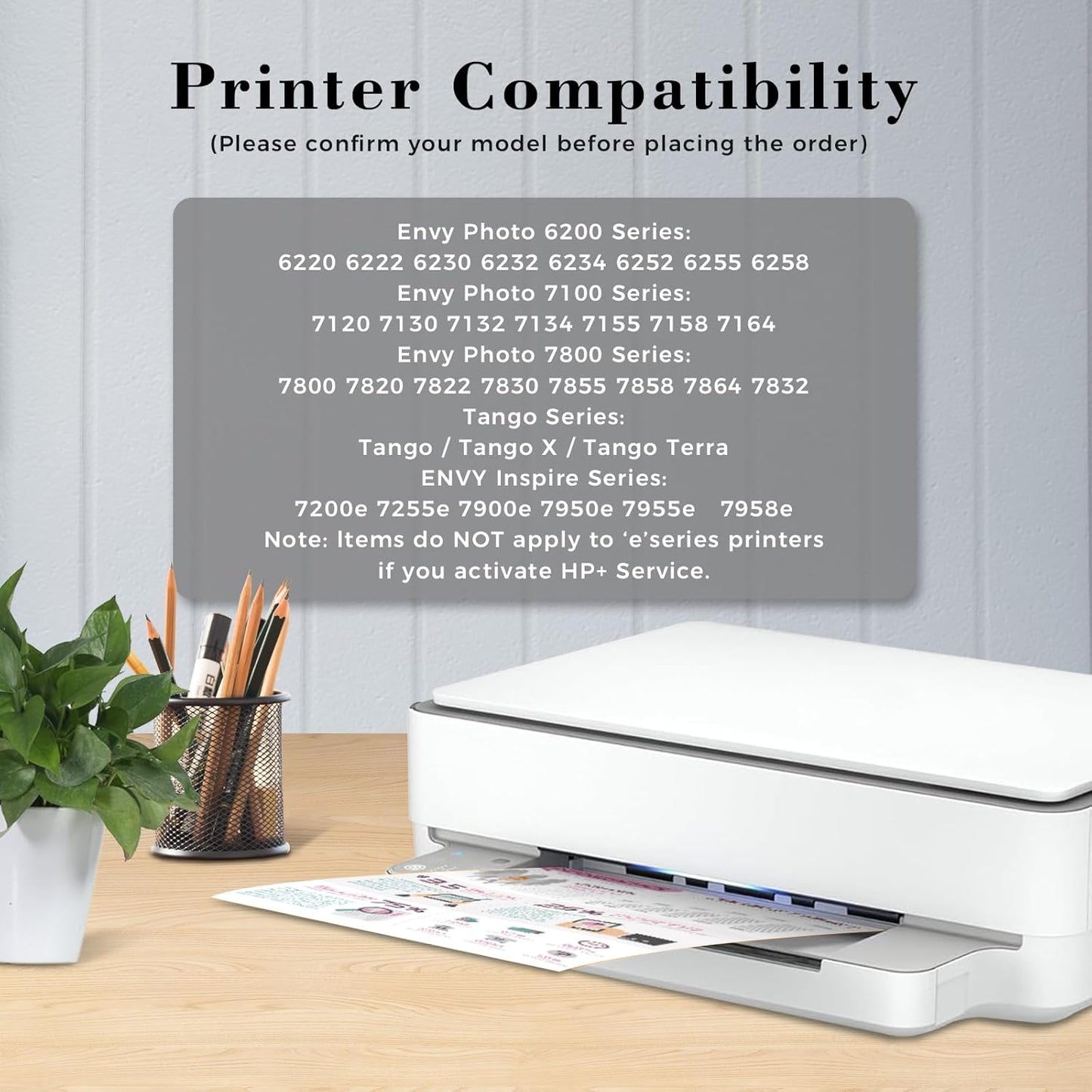 Printer Ink 64XL 64 Black 7800 Tango Ink Cartridge for HP Ink 64 XL 64XL Black Ink Cartridge for HP64 Printers for HP64xl HP64xlblk 64xlblk Envy Photo 6220 6230 6252 7120 7155 7855 7858 | Tango X Tan