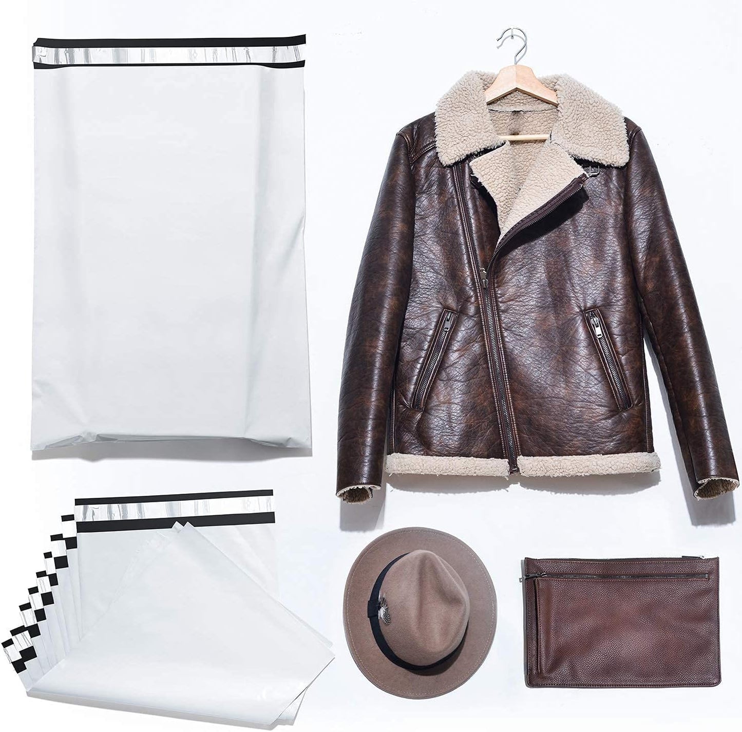 Fuxury 1000 Pack Poly Mailers 19x24 Inch, Bulk Shipping Bags for Clothing, Strong Adhesive Shipping Envelopes for Small Business Suppliers,Waterproof Mailers Poly Bags Mailing Envelopes White