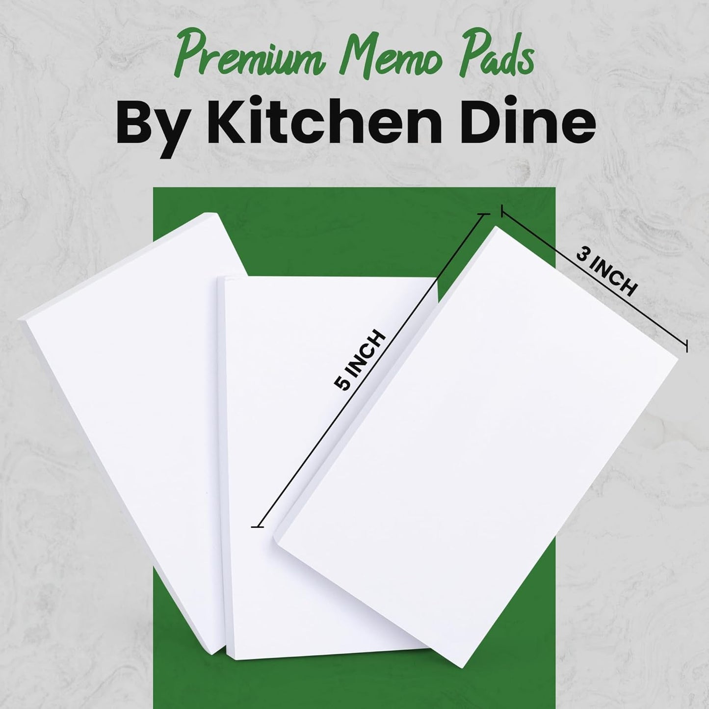 10 Pack Note Pads 3x5 | 100 Sheets Per Memo Pad | Server Note Pads | Scratch Pads for Writing | White Blank Notepads in Bulk | Small Notepad | Paper Pads for To Do Grocery List