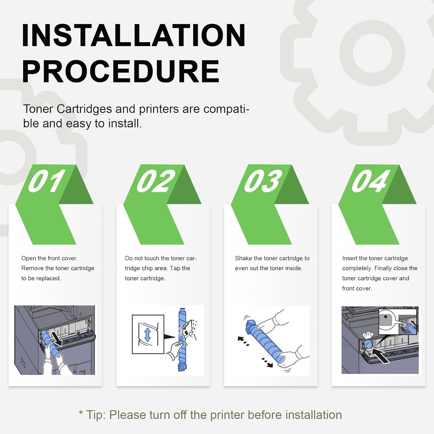 1 Pack Compatible TK8517 Cyan Toner Cartridge: Compatible TK8517C Toner Cartridge Replacement TK-8517C Toner for Kyocera Copystar CS-5052ci CS-6052ci TASKalfa 5052ci 6052ci Printer, Color 20500 Pages
