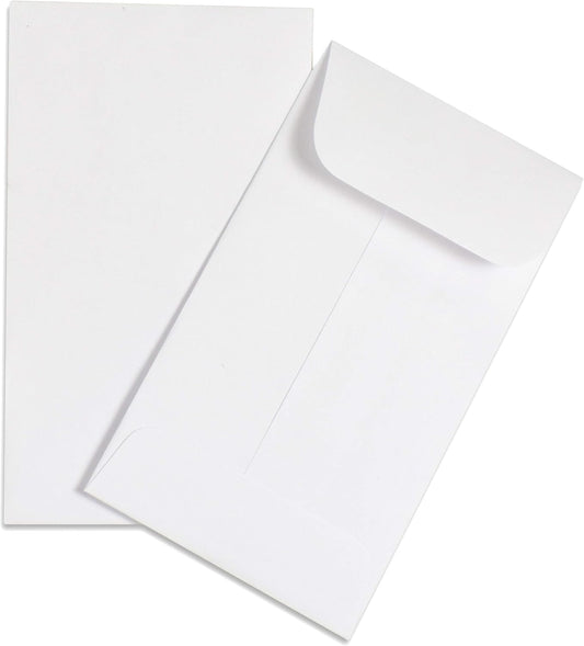 Guardian #3 Paper Coin Envelopes 1000 Pack, Blank Small Envelopes for Coins, Receipts, Stamps, Small Parts Storage, & More – 2-1/2” x 4-1/4” Cash Envelopes – Gummed Flap Gift Card Holder Envelopes