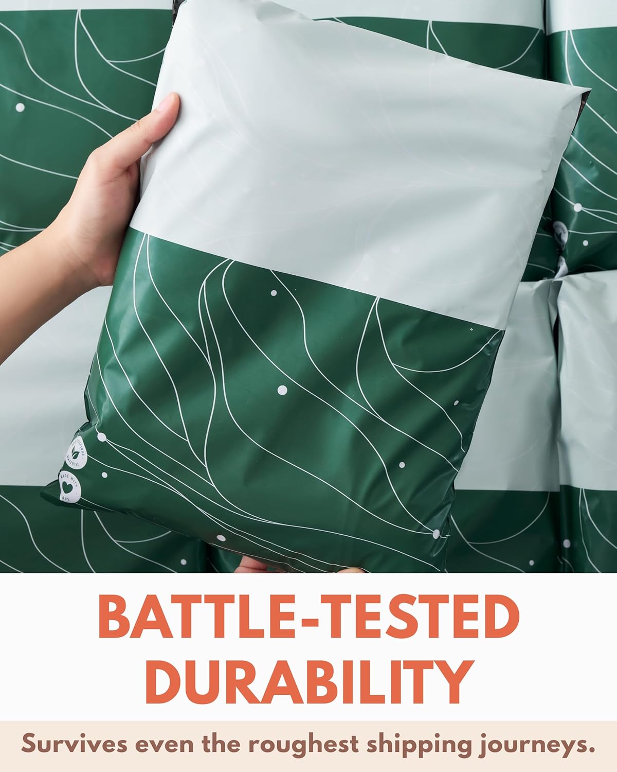 Poly Mailers 10x13-25 Pack Biodegradable Shipping Bags for Clothes - Impack Self-Seal Waterproof Thick Mailing Envelope for Accessories & Clothing - Japanese Green