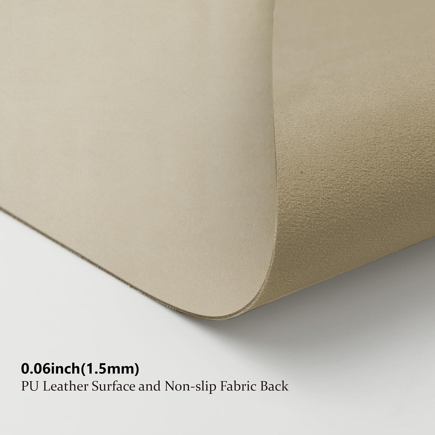 HOMIEAZICOZI Leather Desk Mat - Non-Slip PU Pad for Office and Home Organization Accessories Ideal Large Mouse Mats on Top of Desks (Champagne Gold,31.5''x 15.7'') (DPD-CG-M)