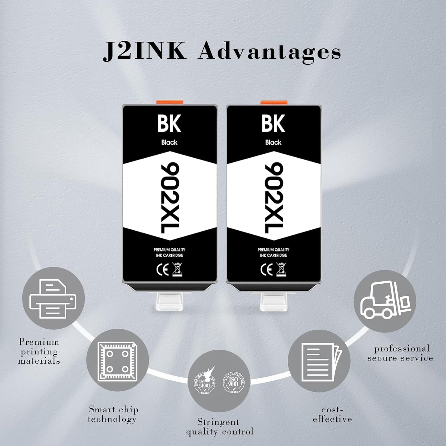 902XL 902 Ink Cartridges for HP Printers Replacement for HP 902XL 902 XL HP902XL/902 HP902XL Black Combo Pack for HP Officejet Pro 6978 Ink Cartridges Work for 6968 6958 6970