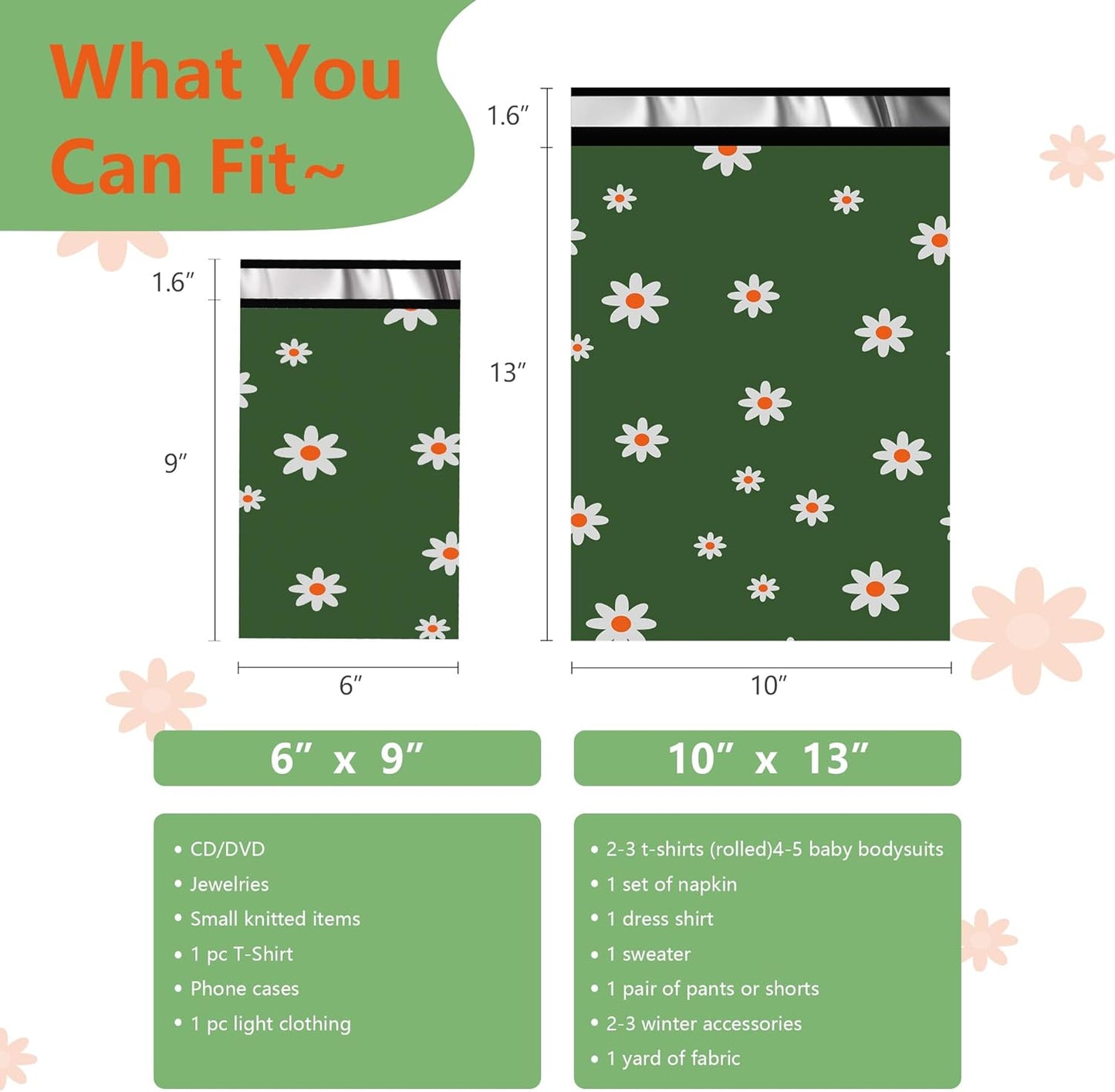 Poly Mailers 10x13 Inch 100 Pcs - Cherry printed Shipping Bags, 2.4mil Thickness, Waterproof and Tear Resistant Mailing Envelopes, Self-Sealing Packaging Bags for Small Business