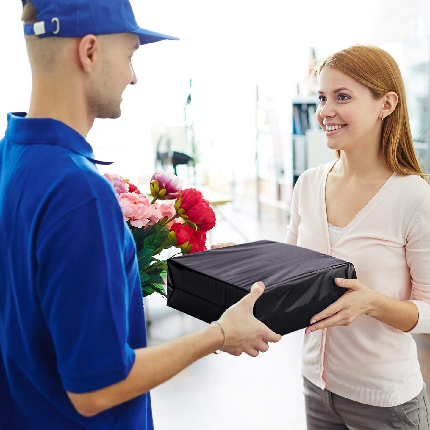 Metronic Poly Mailers 14.5x19 400 Pack Large Shipping Bags for Clothing Bulk,Self Adhesive Shipping Envelopes for Small Business,Waterproof Mailers Poly Bags for Shipping,Packaging Mailing Bags Black