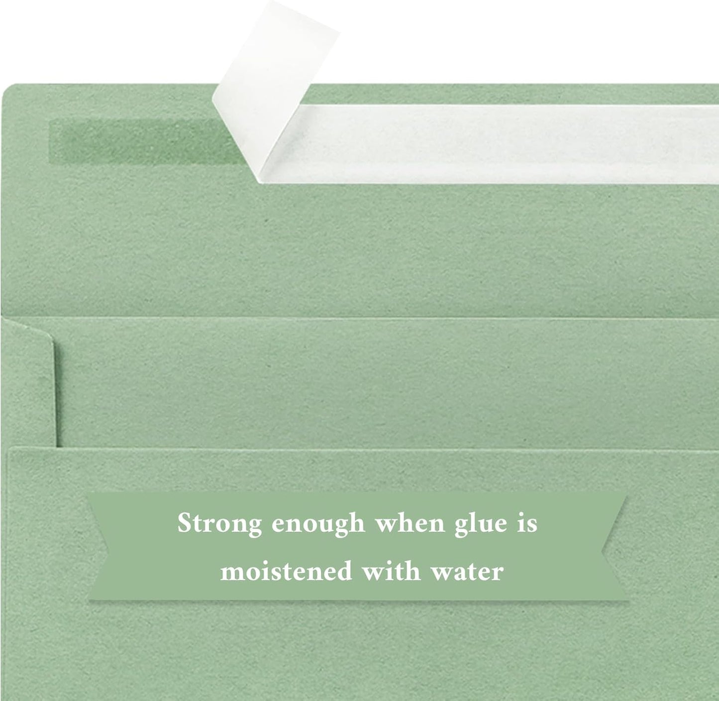 100 Pack #10 Business Envelopes, Sage Green Standard Envelopes Self Seal, Letter Size Mailing Envelopes for Checks Letters Invoices Statements Birthday Graduation Wedding, 4 1/8 x 9 1/2 Inch