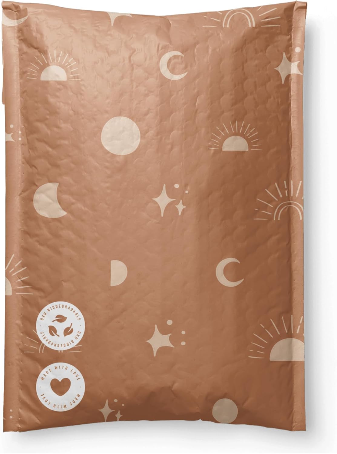 Bubble Mailers 8.5x12-25 Pack Biodegradable Shipping Bags for Accessories - Impack Self-Seal Protective Thick Mailing Envelope for Accessories & Clothing - Celestial Tan