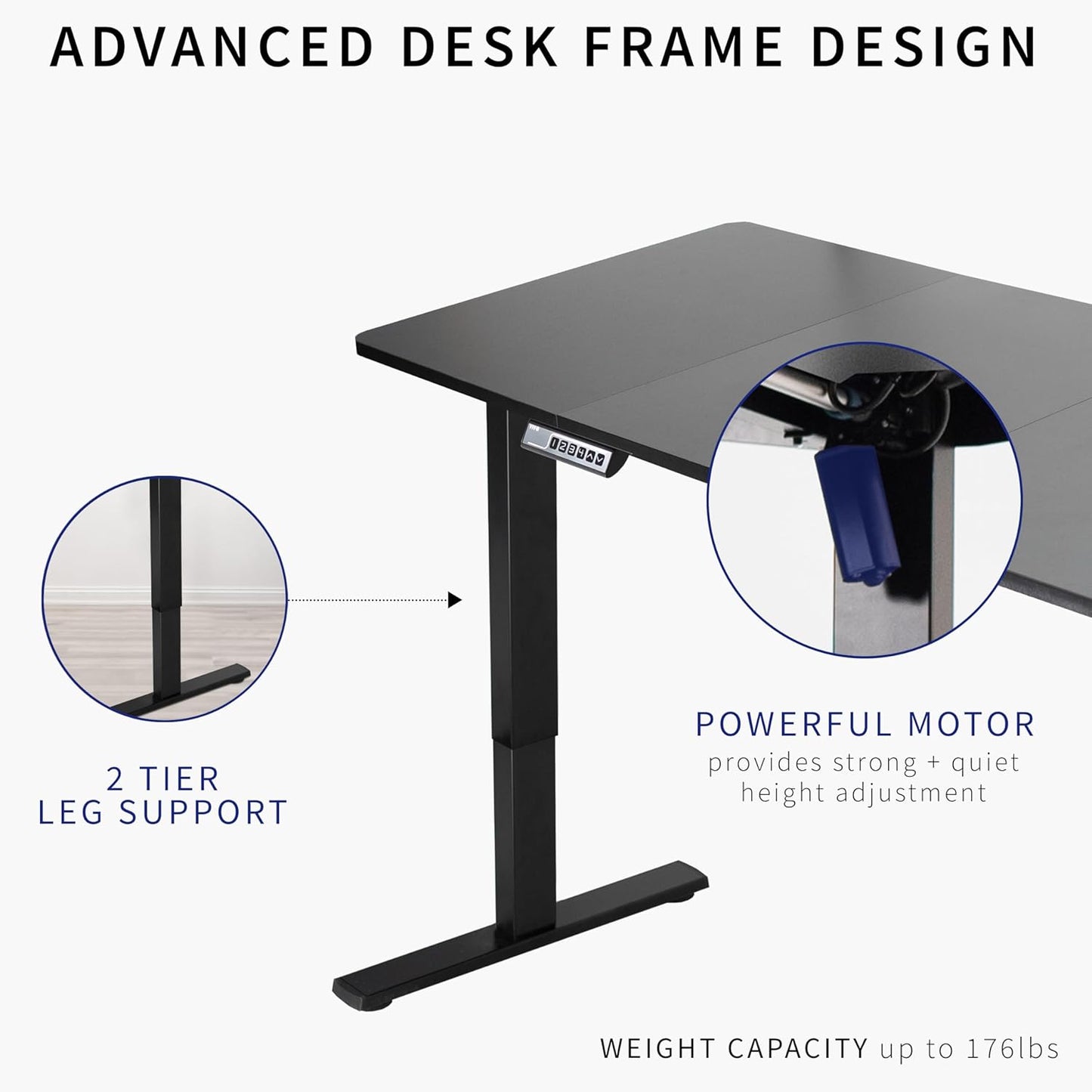VIVO Electric 60 x 30 in Standing Desk, Memory Height Adjustment, 1B Series, Light Wood Top Gray Frame, DESK-KIT-1G6C-30