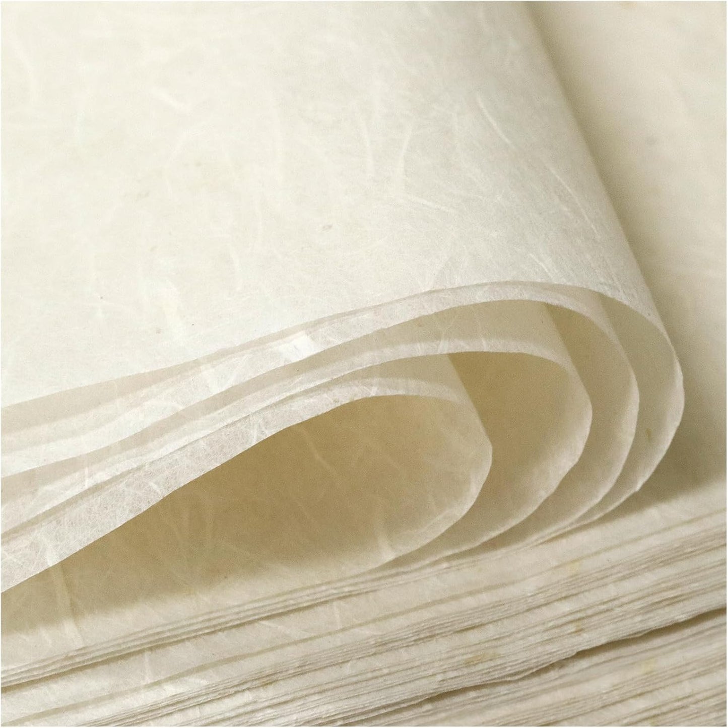 100 Sheets FIVEIZERO A4 Mulberry Paper Sheets Natural Fiber Rice Paper,8.3 x 11.7in Natural Decoupage Tissue Papers for Writing Painting, Decorative Papers, Card MakingPapers DIY Craft