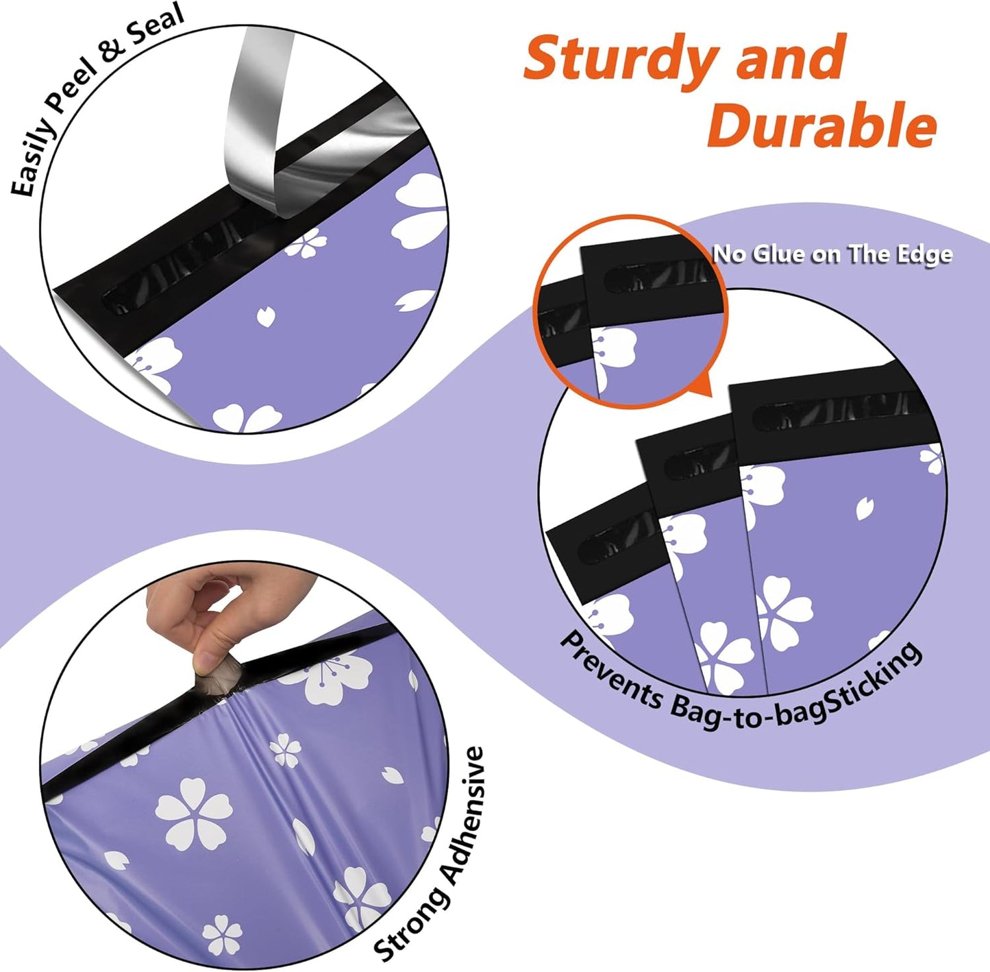 Poly Mailers 10x13 Inch 25 Pcs - Cherry printed Shipping Bags, 2.4mil Thickness, Waterproof and Tear Resistant Mailing Envelopes, Self-Sealing Packaging Bags for Small Business