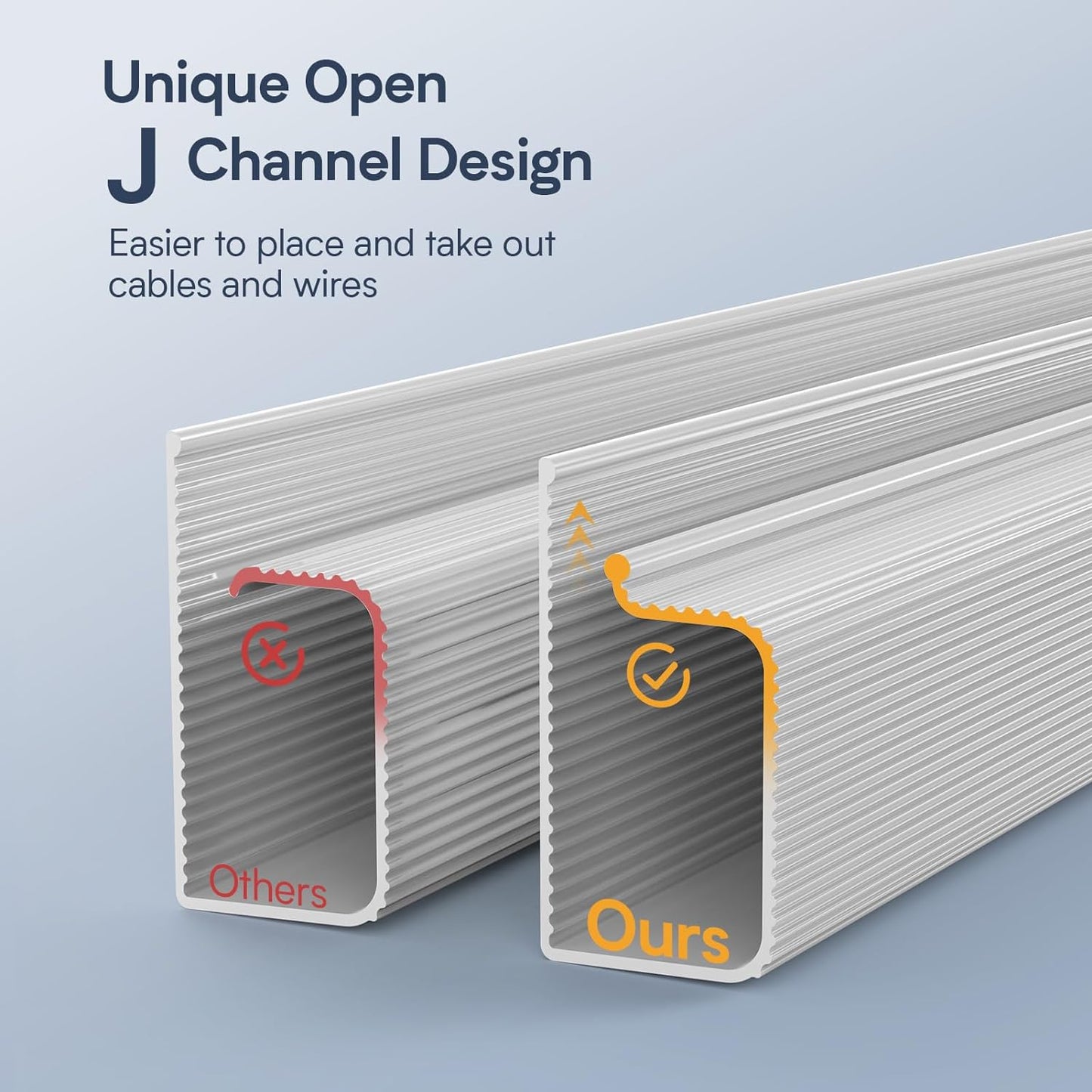 Delamu 157in Cable Management Under Desk, Safe & Tidy Under Desk Cable Management for Home & Office, Cord Organizer for Desks, Wire Organizer Kit, 10 Pack White