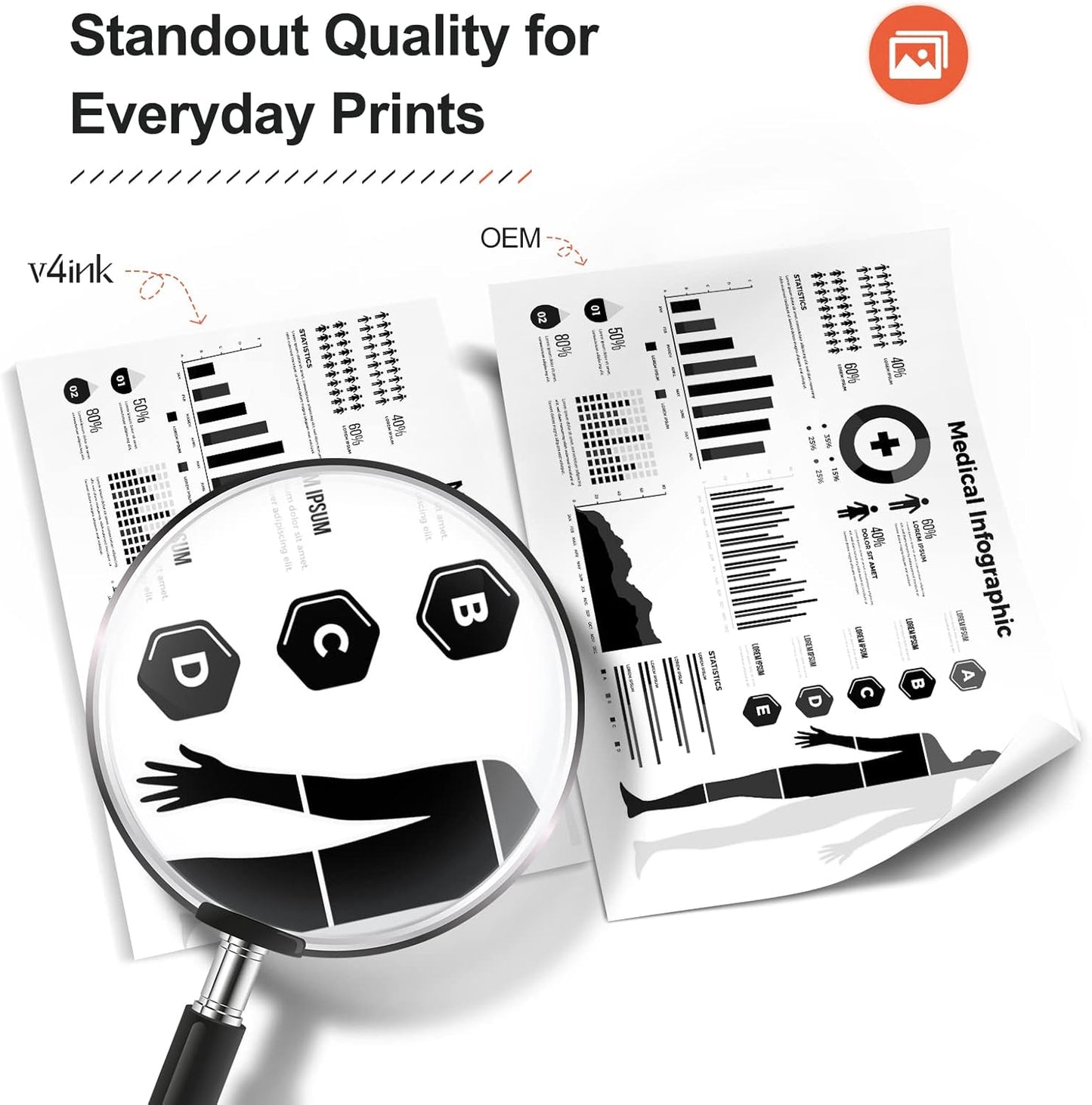 v4ink 2-Pack Compatible Toner Cartridge Replacement for Brother TN580 TN620 TN650 High-Yield Work with HL-5240 HL-5250 HL-5340 HL-5370 MFC-8460 MFC-8480 MFC-8680 MFC-8690 MFC-8860 MFC-8890 Series
