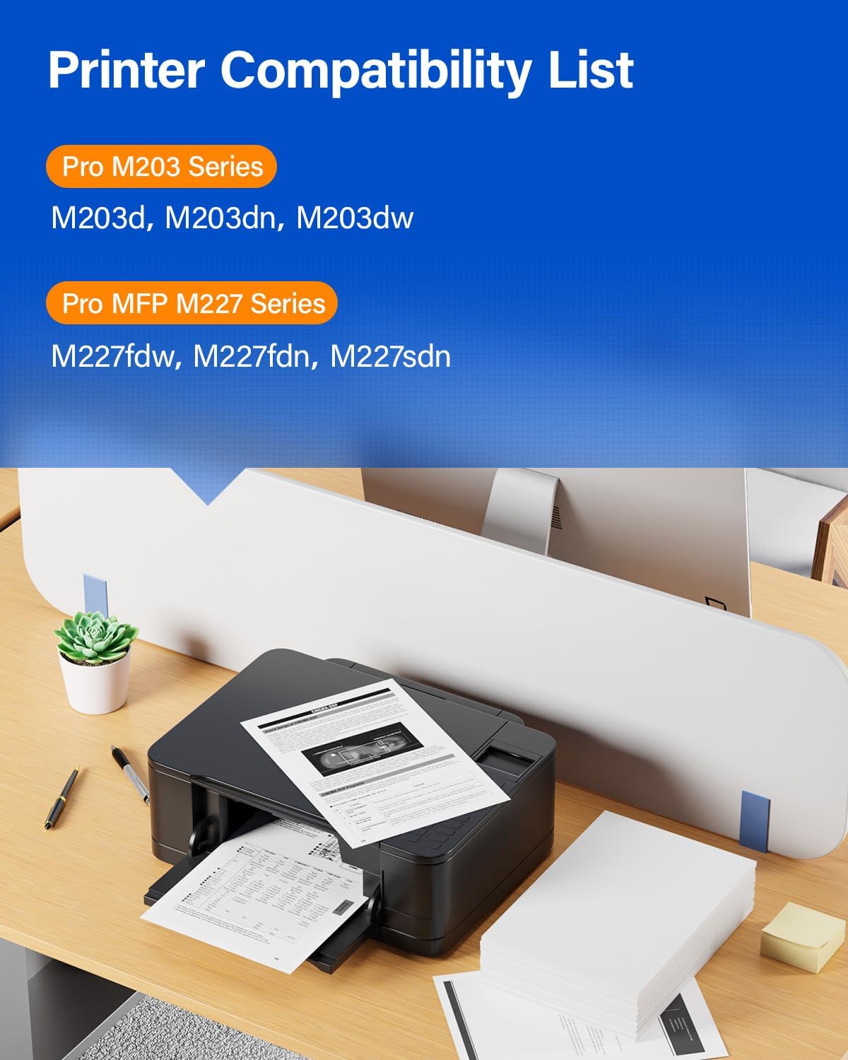 30A Black Toner Cartridge 2-Pack with chip High Yield Replacement for HP 30A CF230A 30X CF230X Compatible for HP LaserJet Pro MFP M227fdw M227fdn M203dw M227sdn M203dn M203d Printer M277 M203 Ink Copy