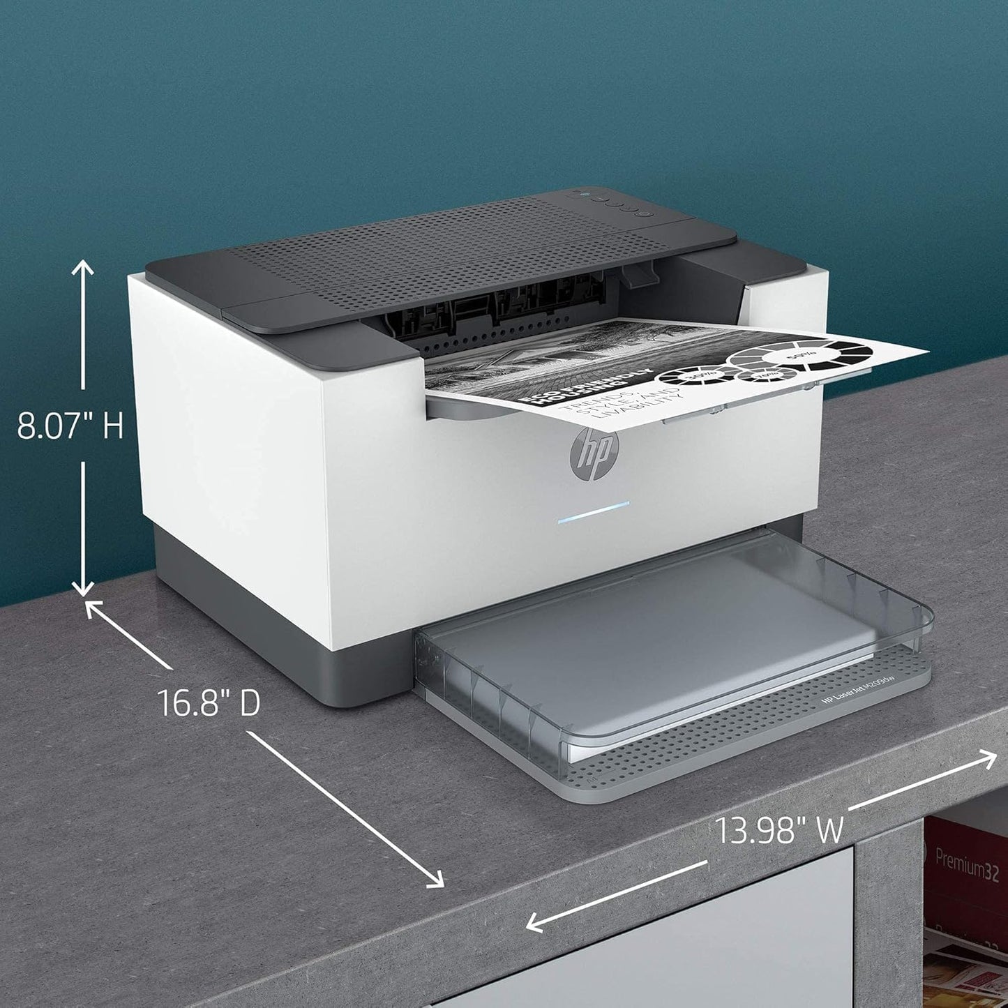 HP Laserjet M209dw Wireless Black & White Laser Printer, Single-Function, Print, Best for Home Office (Renewed)