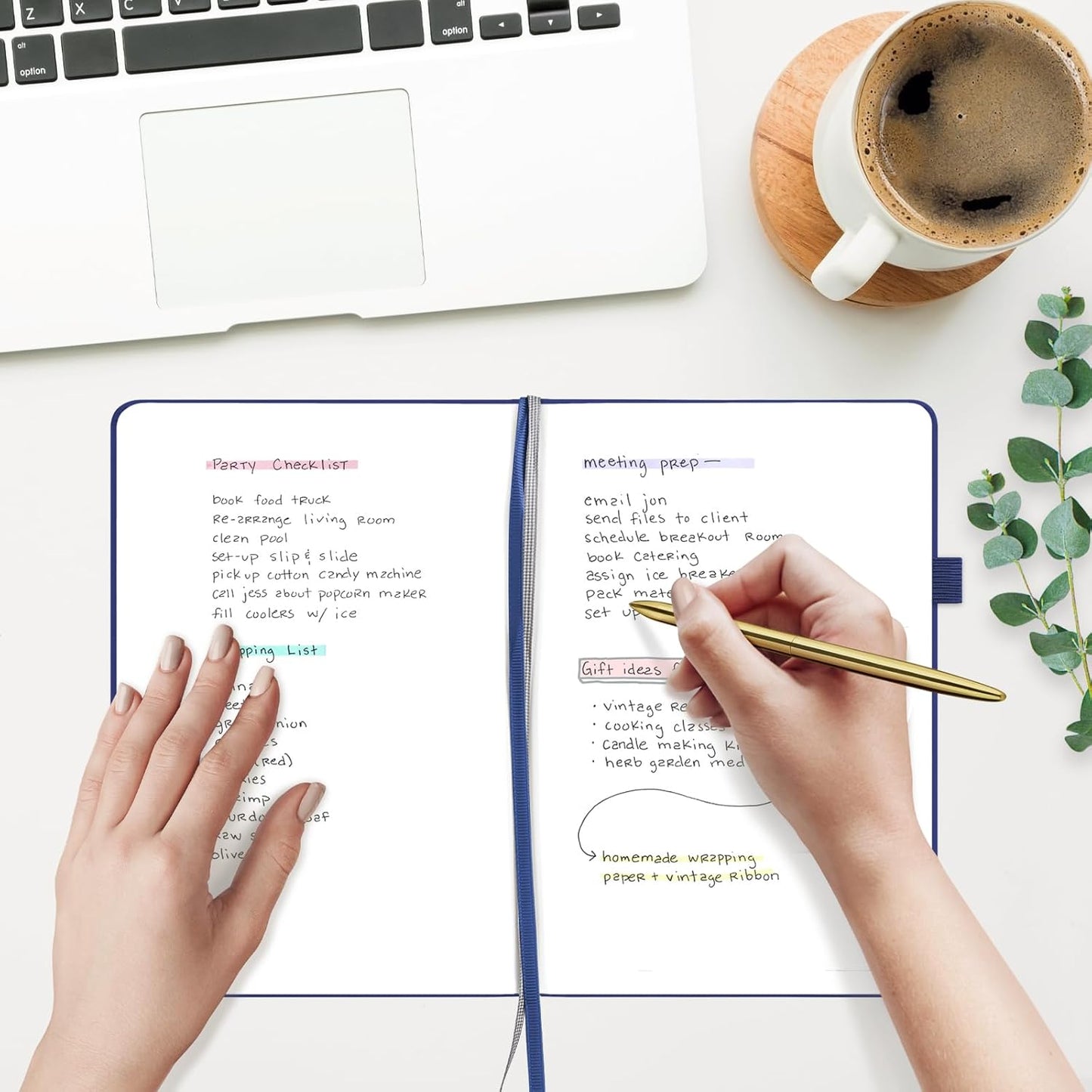 &And Per Se Blank Journal Notebook, 160 Pages, 5.7 x 8 inches College Ruled Thick Paper Notebook Journals for Writing, Hardcover Notebook(1 Pack, Royal Blue)