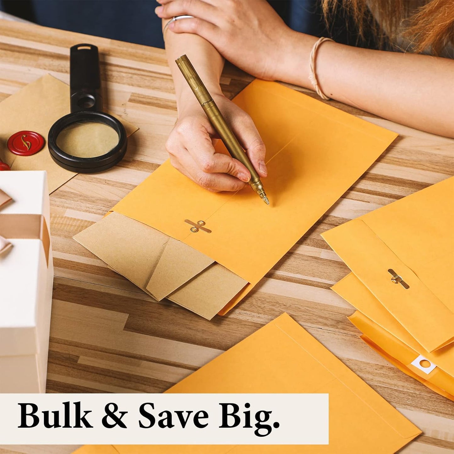 Ctosree 600 Pcs Manilla Envelopes Clasp Envelopes Bulk Brown Kraft Catalog Letter with Clasp Closure and Gummed Seal 28lb Heavyweight Paper (6 x 9 Inch)