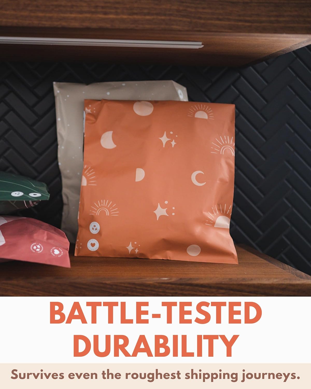 Poly Mailers 10x13-25 Pack Biodegradable Shipping Bags for Clothes - Impack Self-Seal Waterproof Thick Mailing Envelope for Accessories & Clothing - Celestial Tan