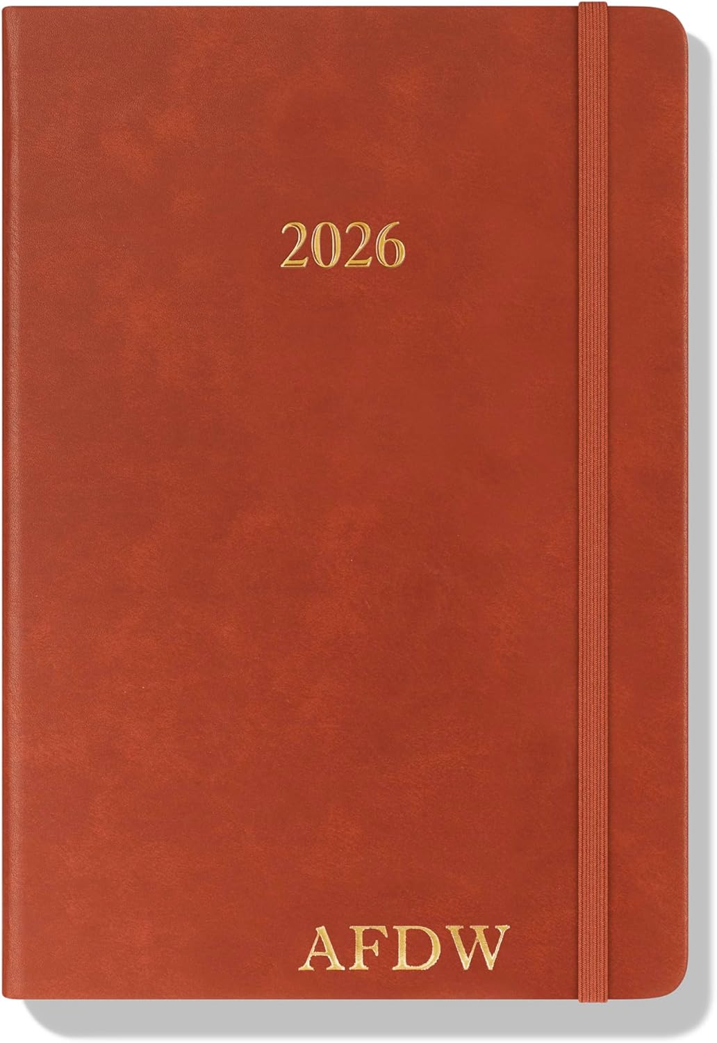 Wykeham's Executive 2026 Daily Journal Planner – US Public Holidays & Format – Customization Available (Personalized Brown, 8.5"×5.5")