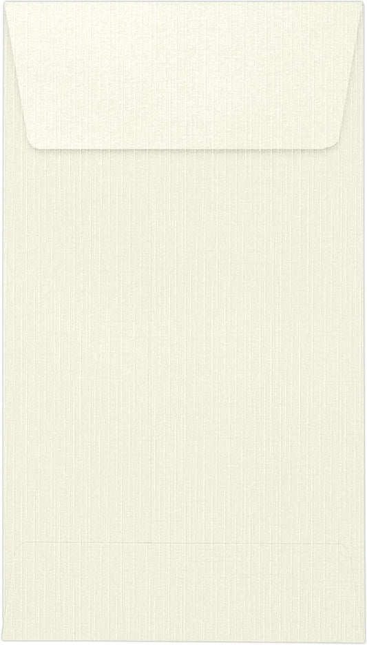 LUXPaper #5 1/2 Coin Envelopes | Peel & Press | 3 1/8" x 5 1/2" | Natural Linen | 80lb. Text | 500 Qty