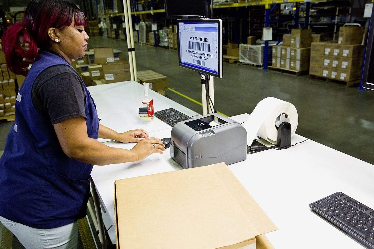 Brother TD-4520TN Desktop Thermal Transfer Printer - Monochrome - Label Print - Ethernet - USB - Serial