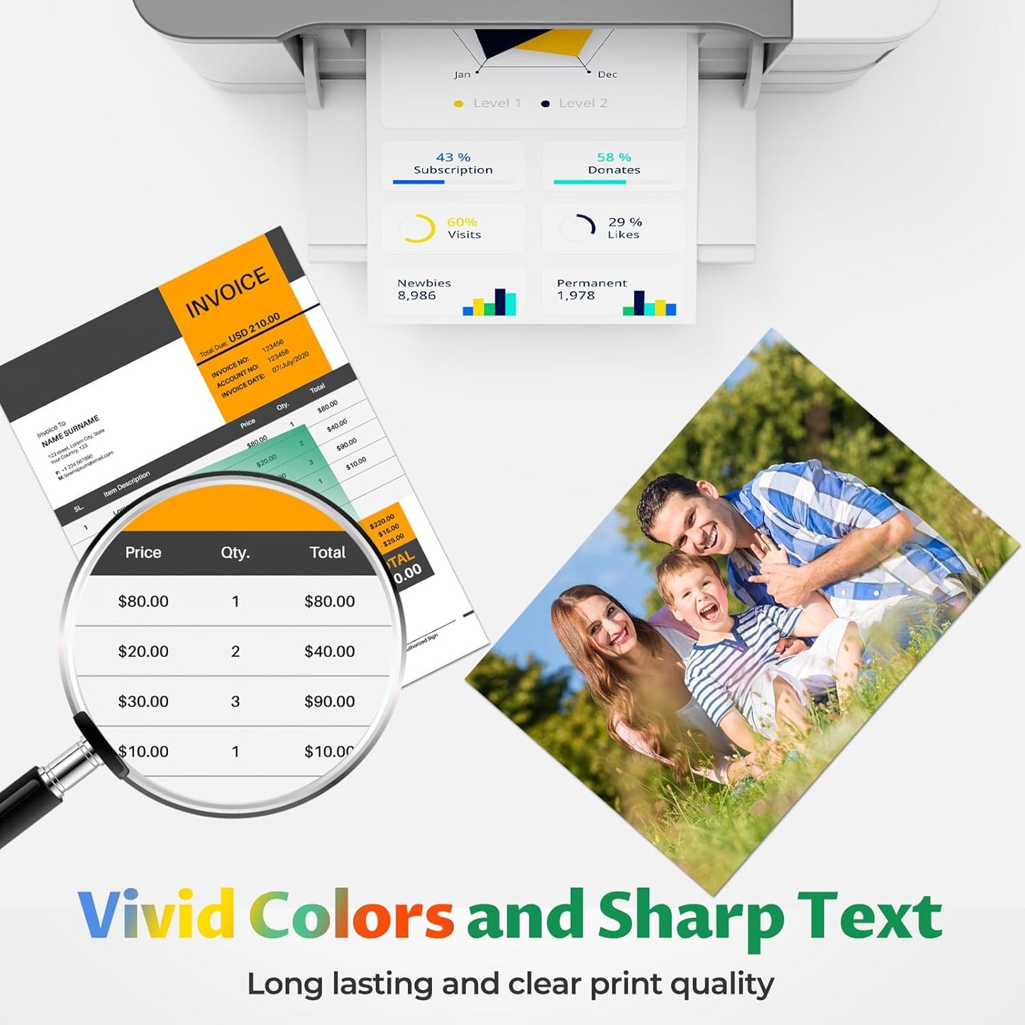 31 32XL Ink Bottle Set Compatible for Smart Tank 5101 7602 6001, Compatible for HP 31 Ink 32XL Black Ink Bottle for Smart Tank 5000 5102 7301 7001 Plus 651 570 551 455 457 450 All-in-One Printer