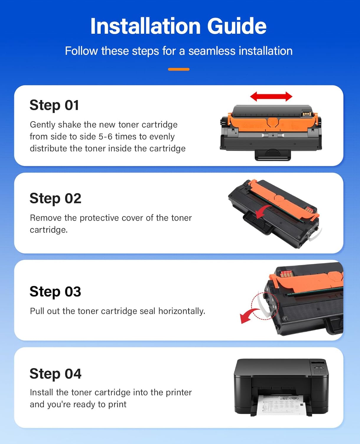 MLT-D103L Toner Cartridge Black 2Pack High-Yield Replacement for Samsung MLT-D103L D103L Compatible with Samsung ML-2950 ML-2955N ML-2956 SCX-4701ND SCX-4726FD SCX-4727FD SCX-4728HN SCX-4729FD Printer